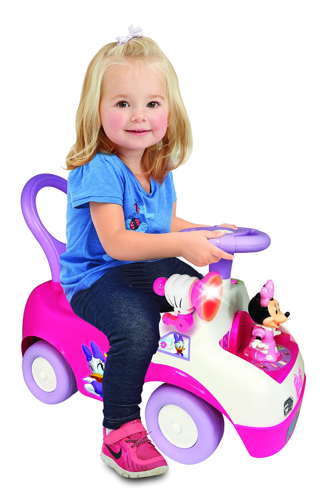 Minnie Mouse Ride On Toy With Interactive Music Lights Sounds And Steering Wheel