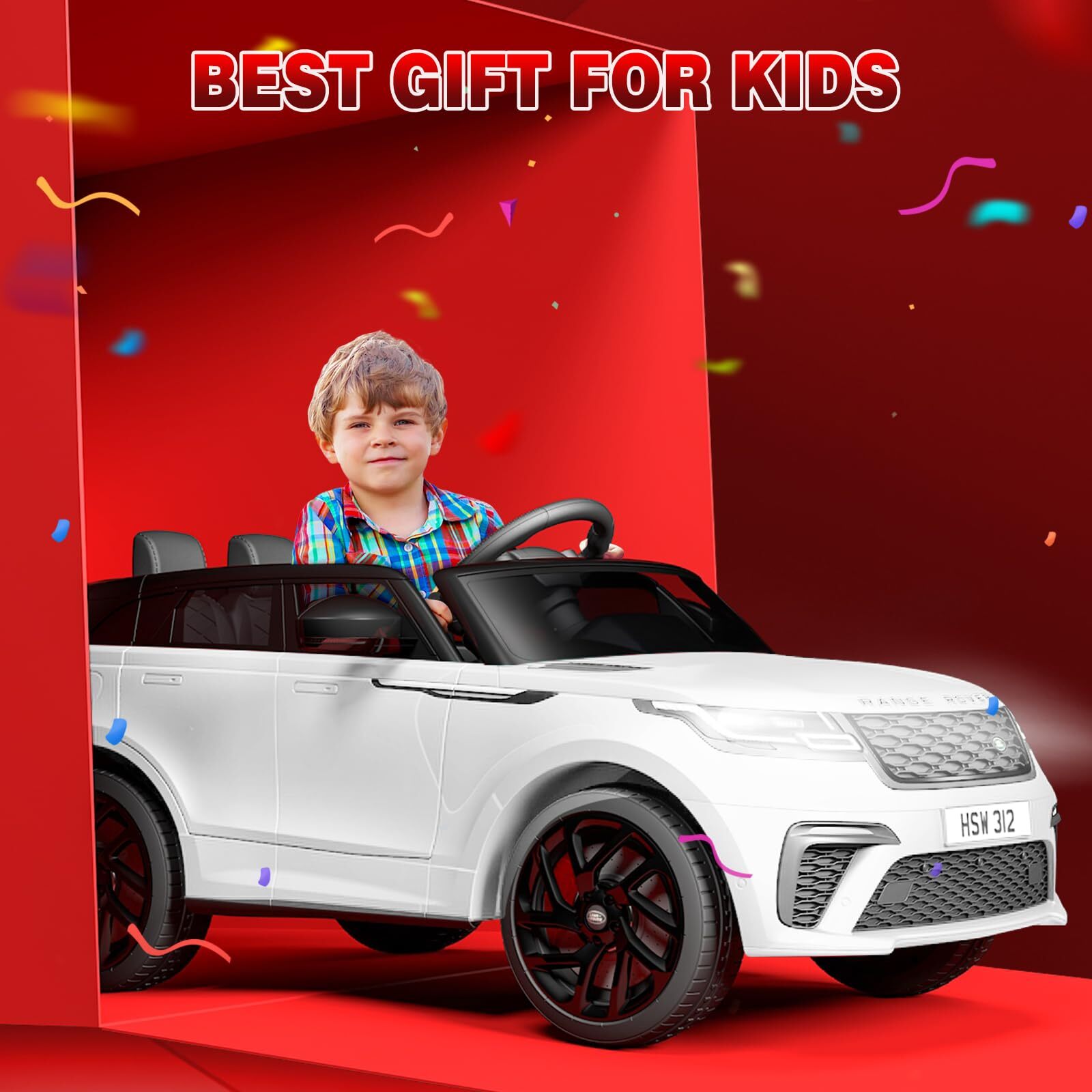 🍒12V Ride On Toys for Kids 3-8 with Mp3 Player Rocking Electric Car with Remote