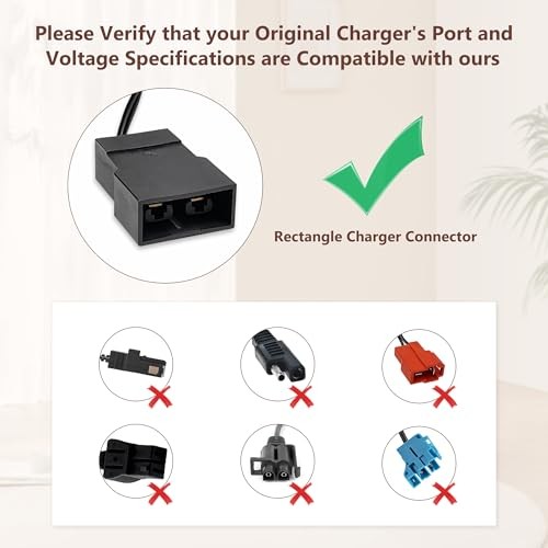 for Fisher-Price Power Wheels 6V Battery Charger for Ride-On Toys, Replacement