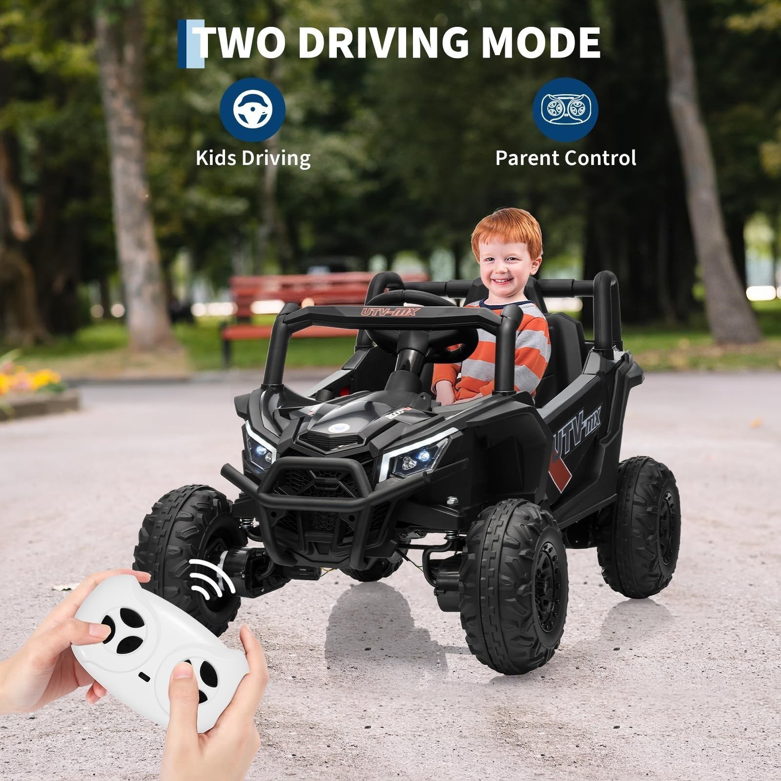 12V Kids 2WD Switchable Ride On Car Truck Electric Off-Road UTV with Remote