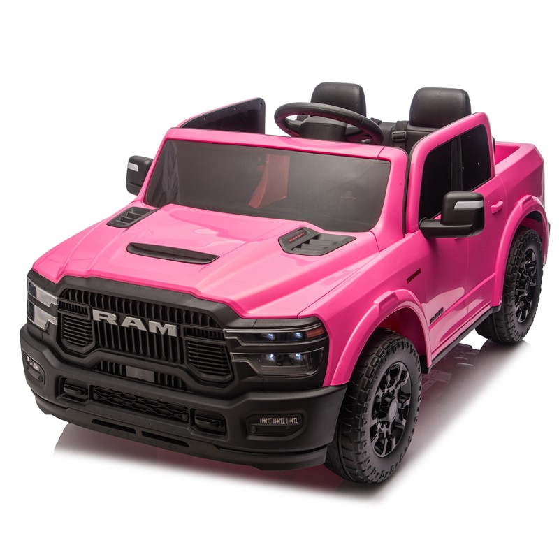 24V 160W Dodge RAM 2-Seater Kid Ride On Truck w/ Remote Control 2WD Car for 3-6