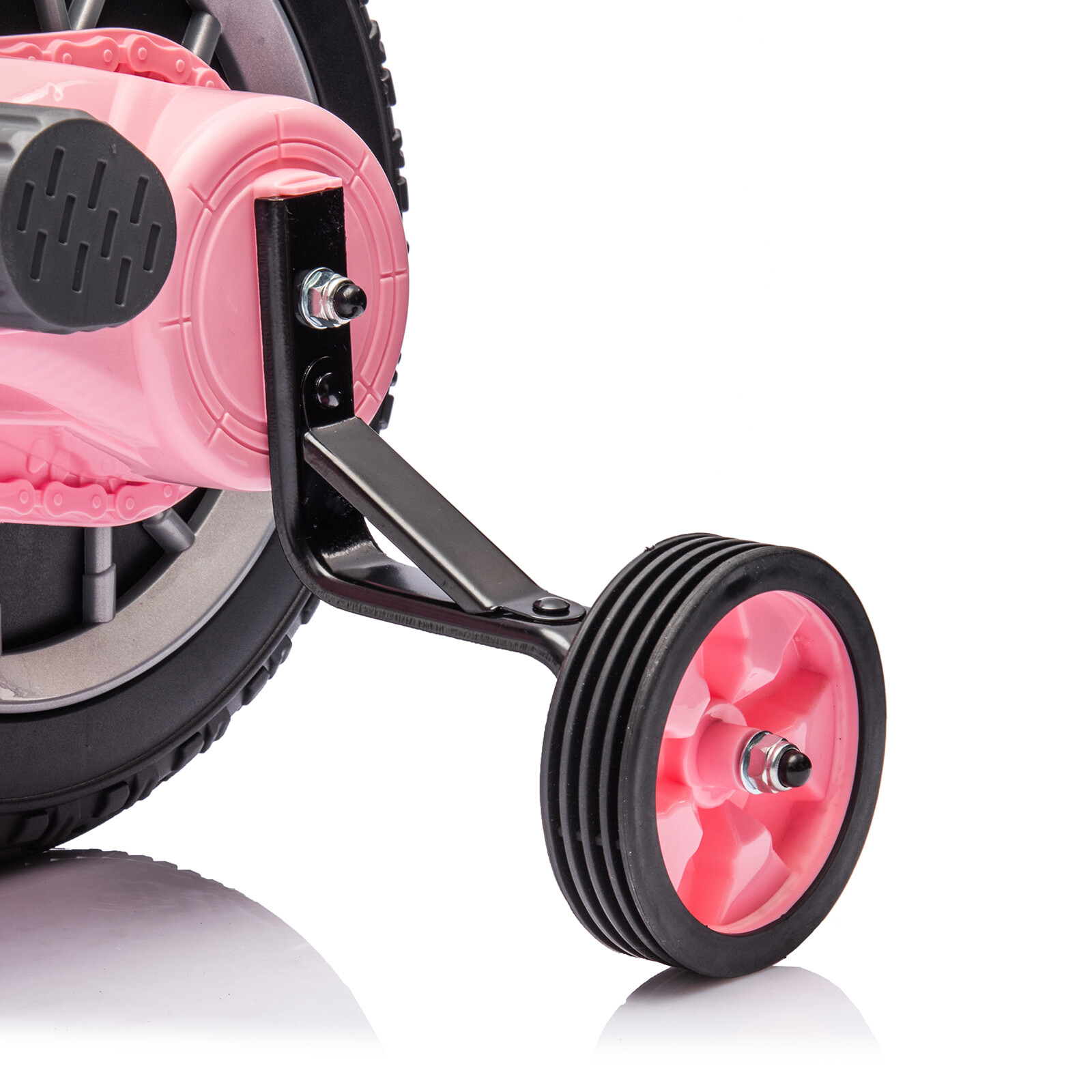 12V Kids Ride On Motorbike Motorcycle Dirt Bike with Music,Training Wheels Pink