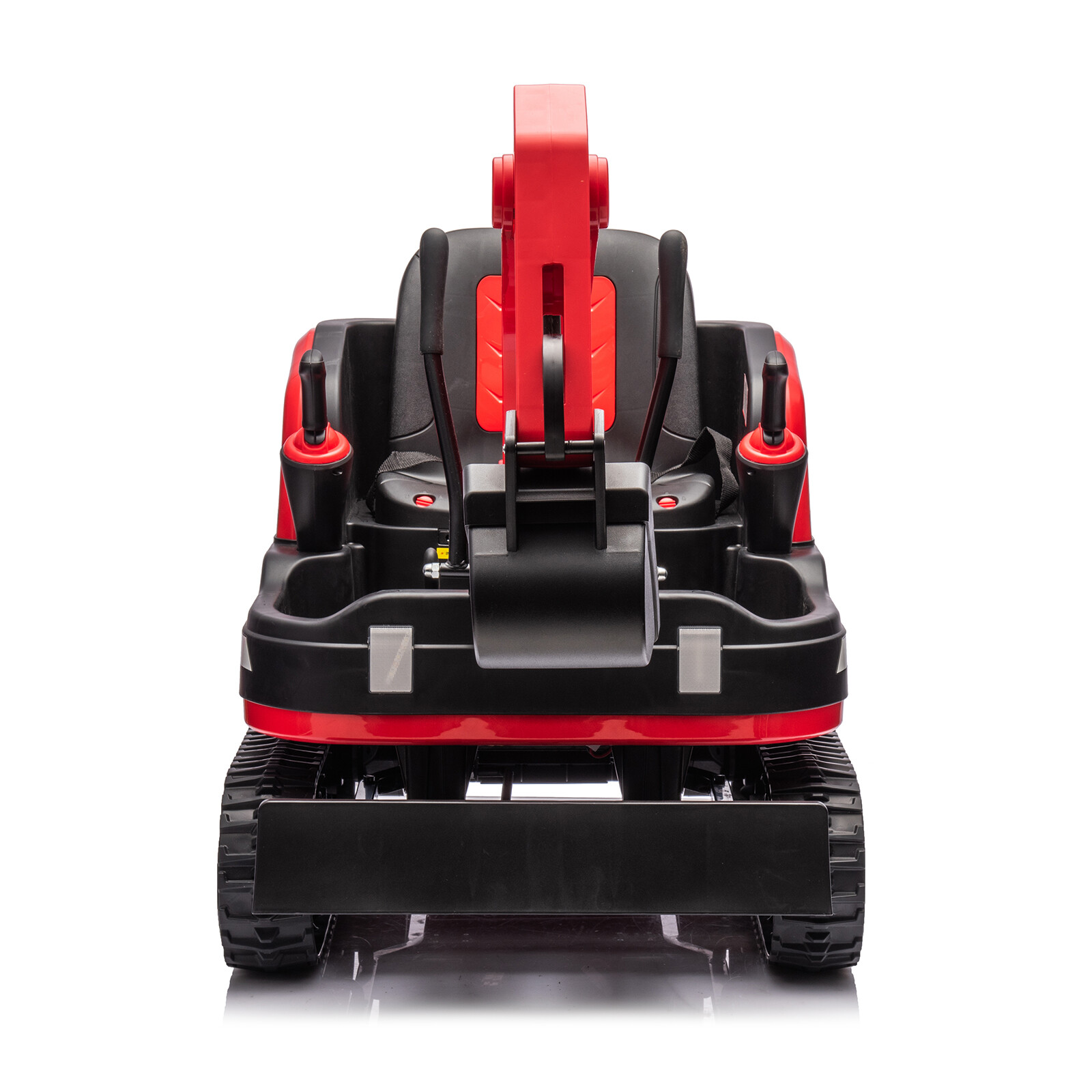 2 IN 1 360° Red 12V Battery Powered Kids Ride On Excavator Bulldozer with Remote