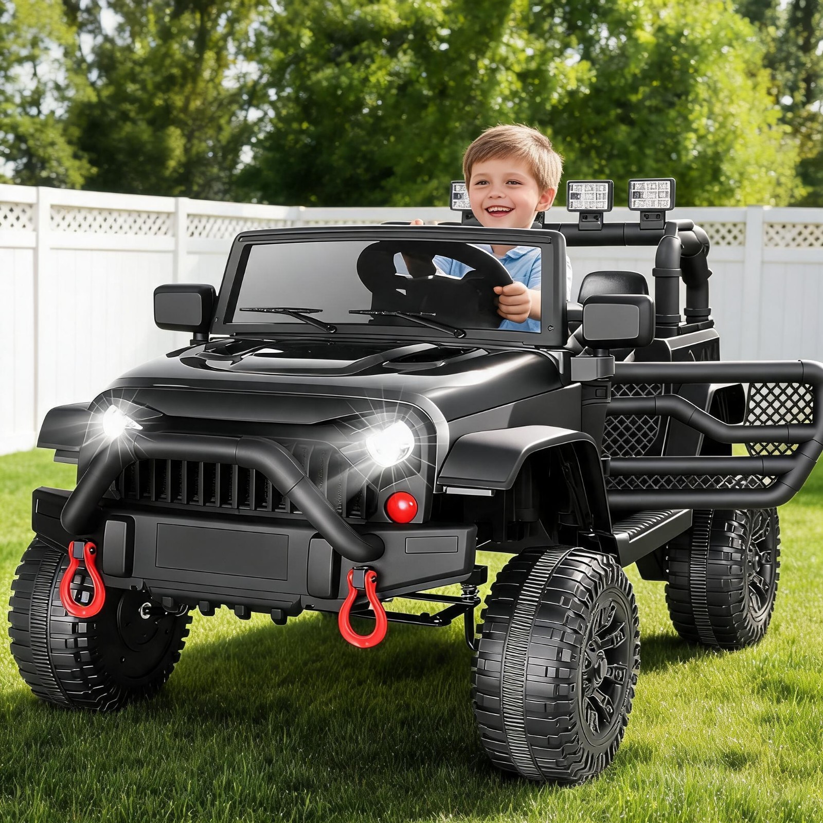 24V Kids Ride on Truck Electric Vehicle Car with Music &LED Lights for Boys Girl