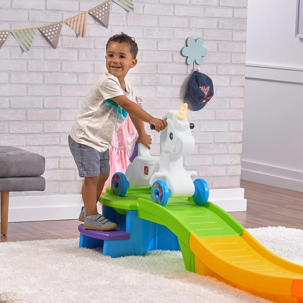 Toddlers Step2 Unicorn up & down 9 ft Roller Coaster Ride-On Toy Xmas