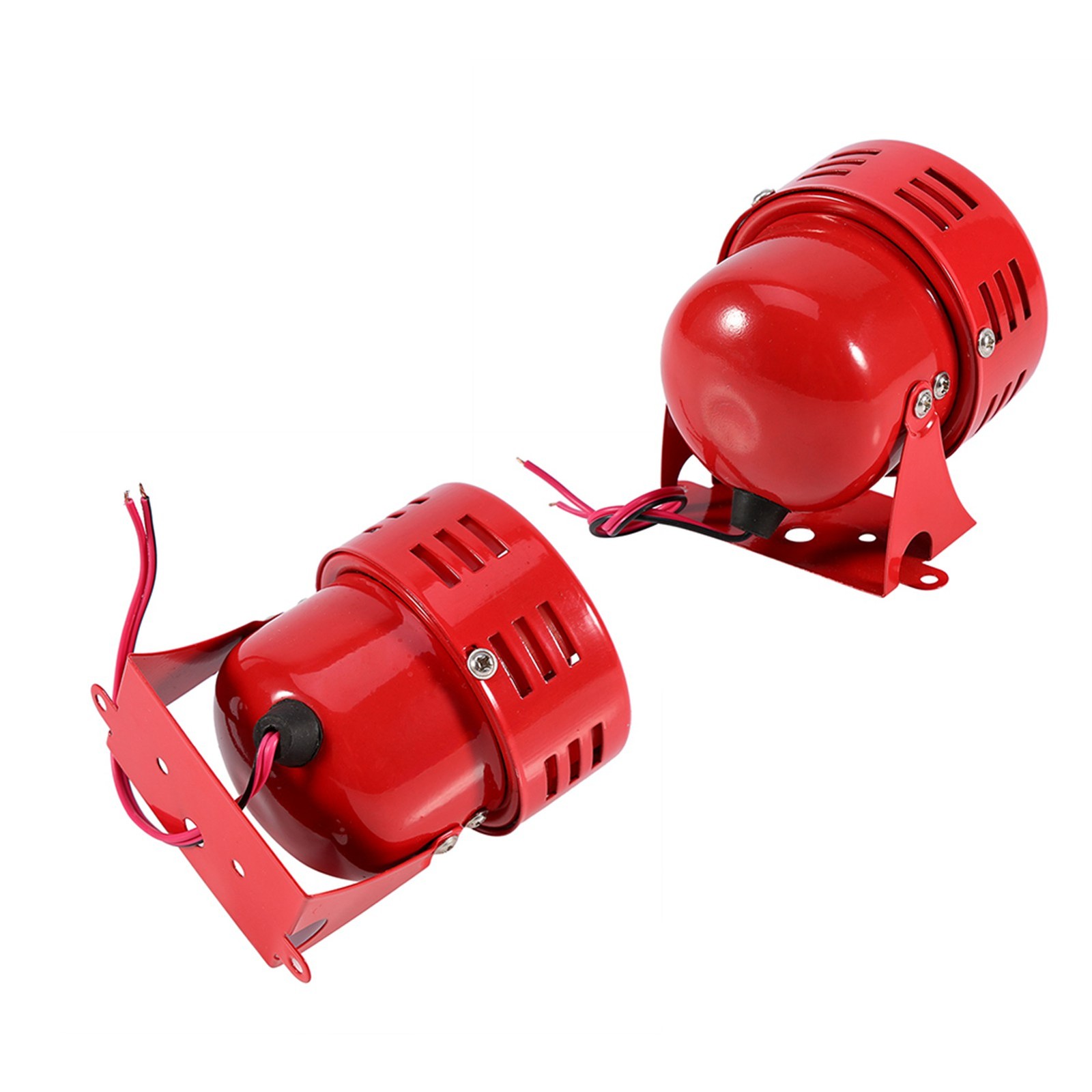 110 DB Durable Electric Motor Siren For Car Truck Motorcycle Compact Red Ai NZAD