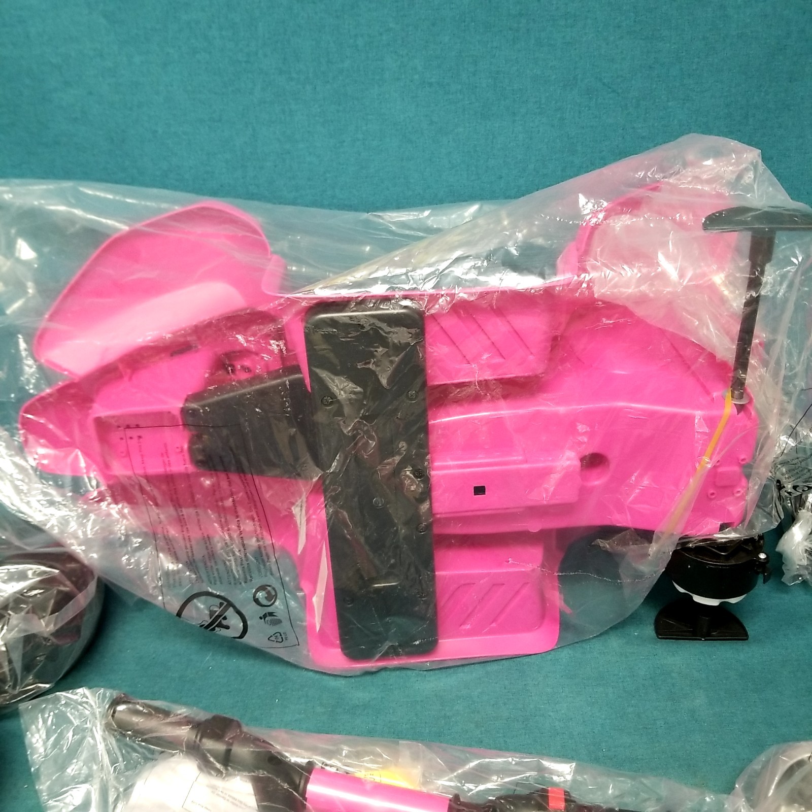 New Open Box Aosom Pink Toddler 6V Battery Ride-On ATV Bike Toy Untested