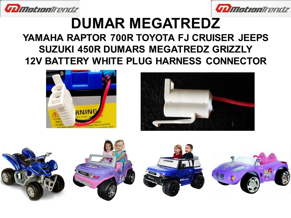 DUMAR MEGATREDZ MOTION TRENDZ YAMAHA RAPTOR FJ CRUISER 12V BATTERY PLUG HARNESS
