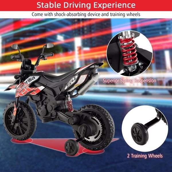 Kids Dirt Bike 12V Electric Off Road Motorcycle Training Wheel Music Toy Xmas US