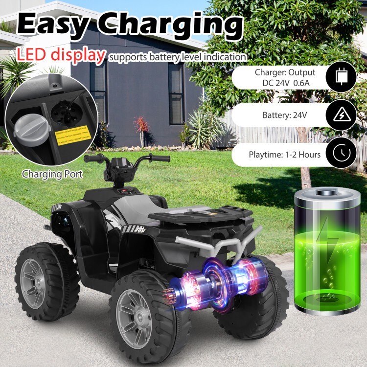 24V Battery Power Kids Ride-On Electric ATV Gift Kids With Wireless Connection