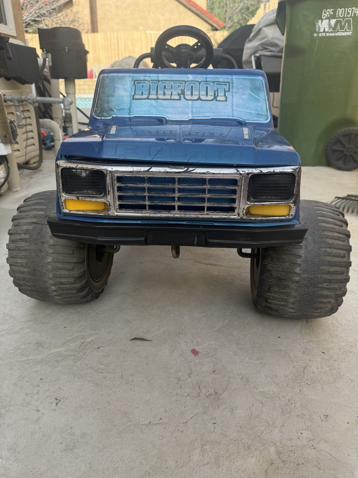 Power Wheels Bigfoot Blue Battery Operated Ride-On Truck Toy for Ages 3-7