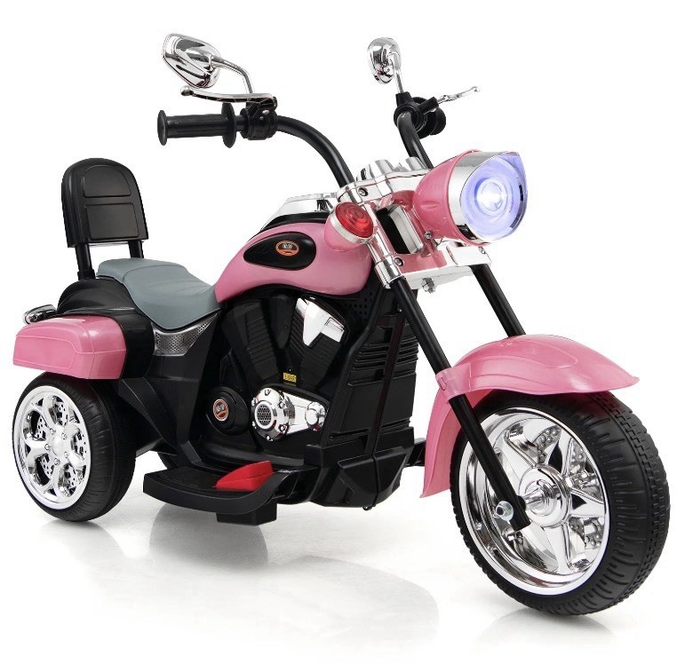 6V Kids Ride On Chopper Motorcycle 3 Wheel Trike with Headlight and Horn