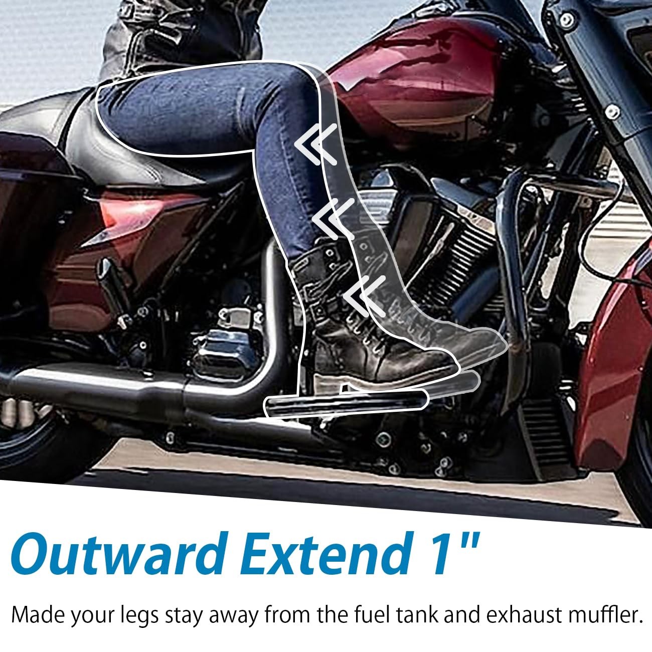 Driver Floorboard Outward Extension 1″ Spacer Extenders Kit Compatible With F…