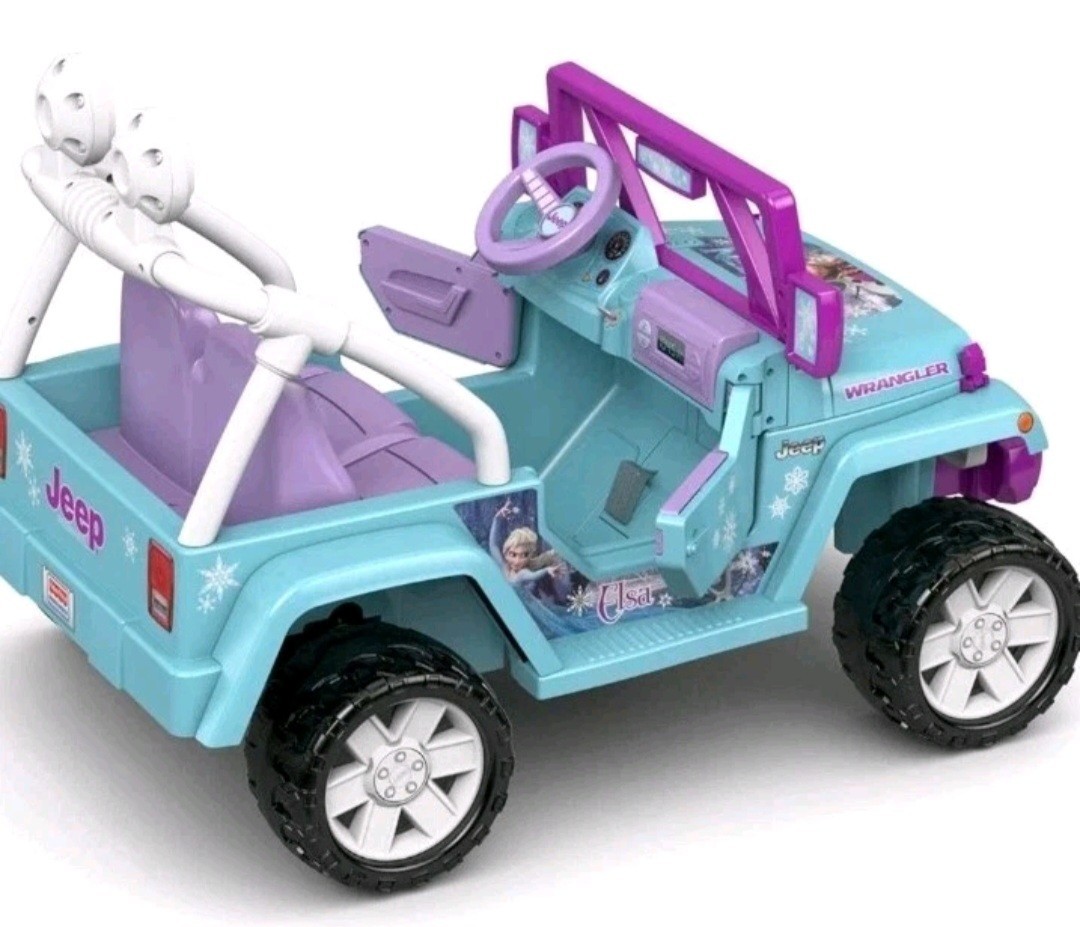 PowerWheels Disney Frozen Jeep Wrangler 12V Battery Powered Ride On Ages 3+ NEW