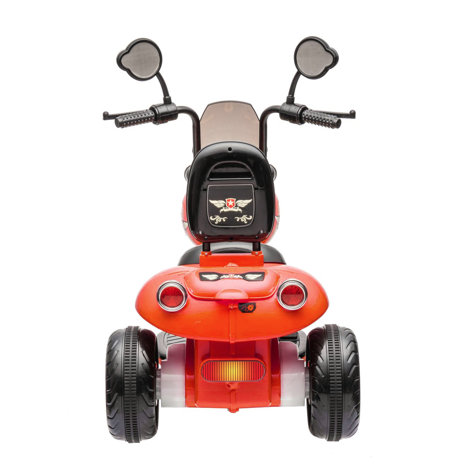 12V Freddo Kids Cruiser Ride On Motorcycle Electric Chopper Toy Trike Orange Car