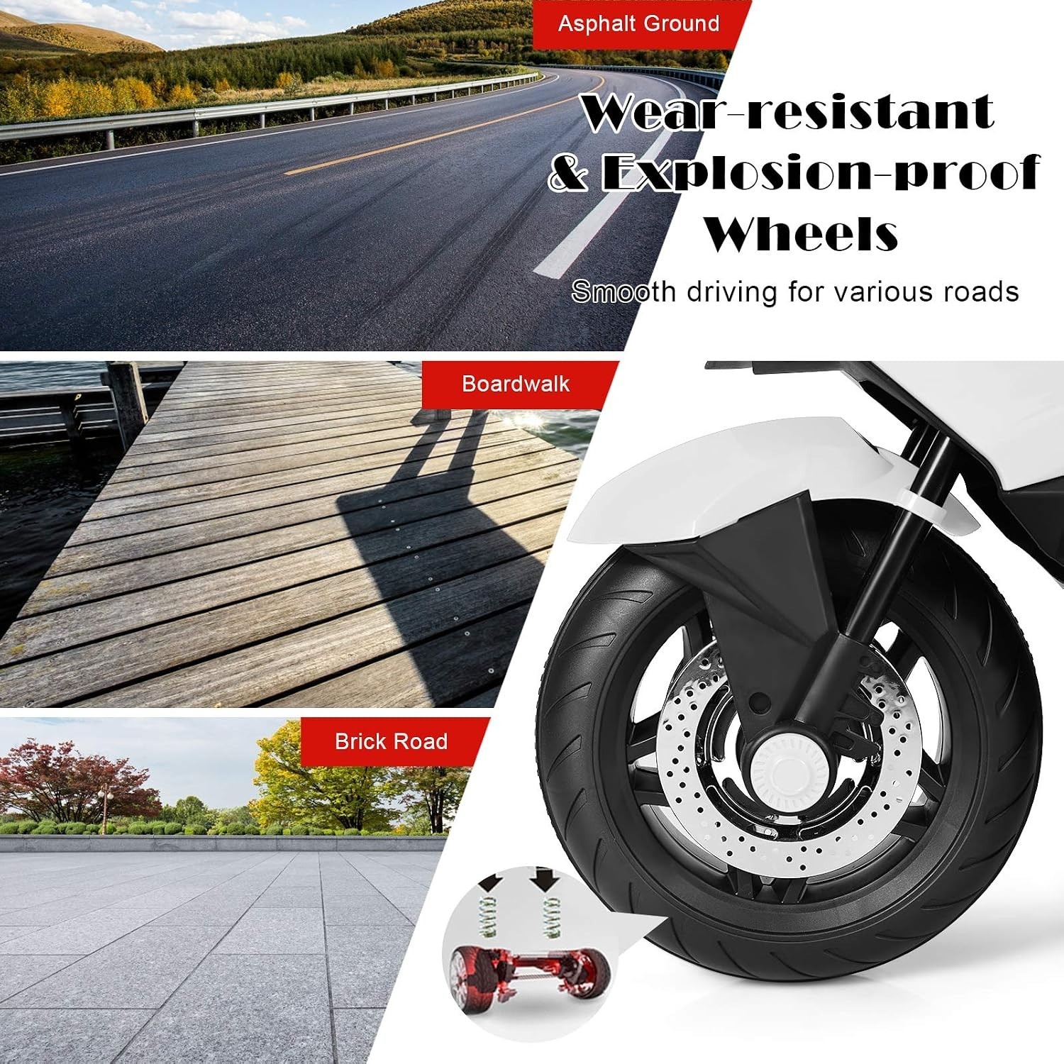 Kids Ride On Motorcycle, 12V Electric Battery Powe