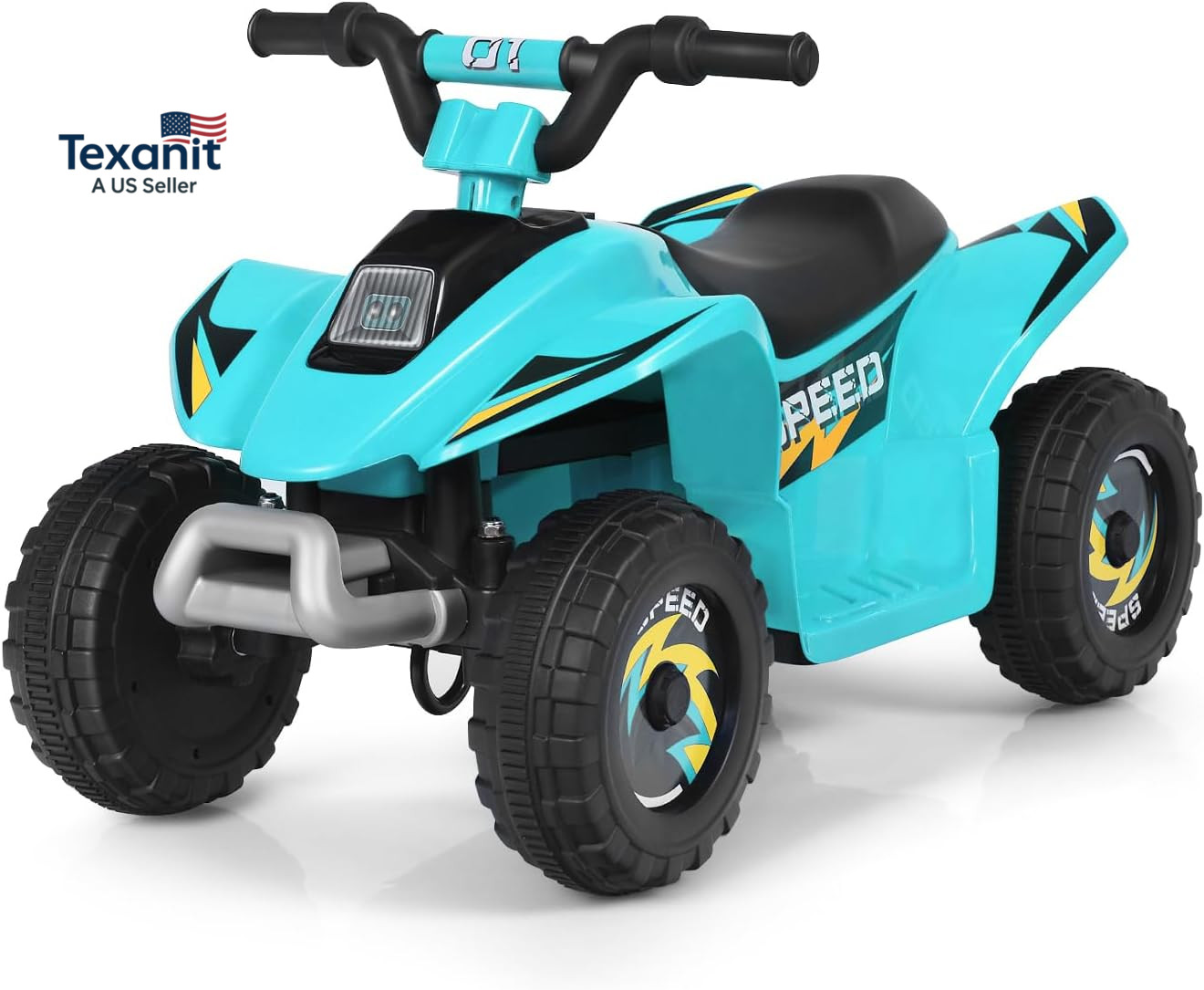 Kids ATV, 6V Battery Powered Motorized Ride on Toy Car with High/Low Speeds, Ant