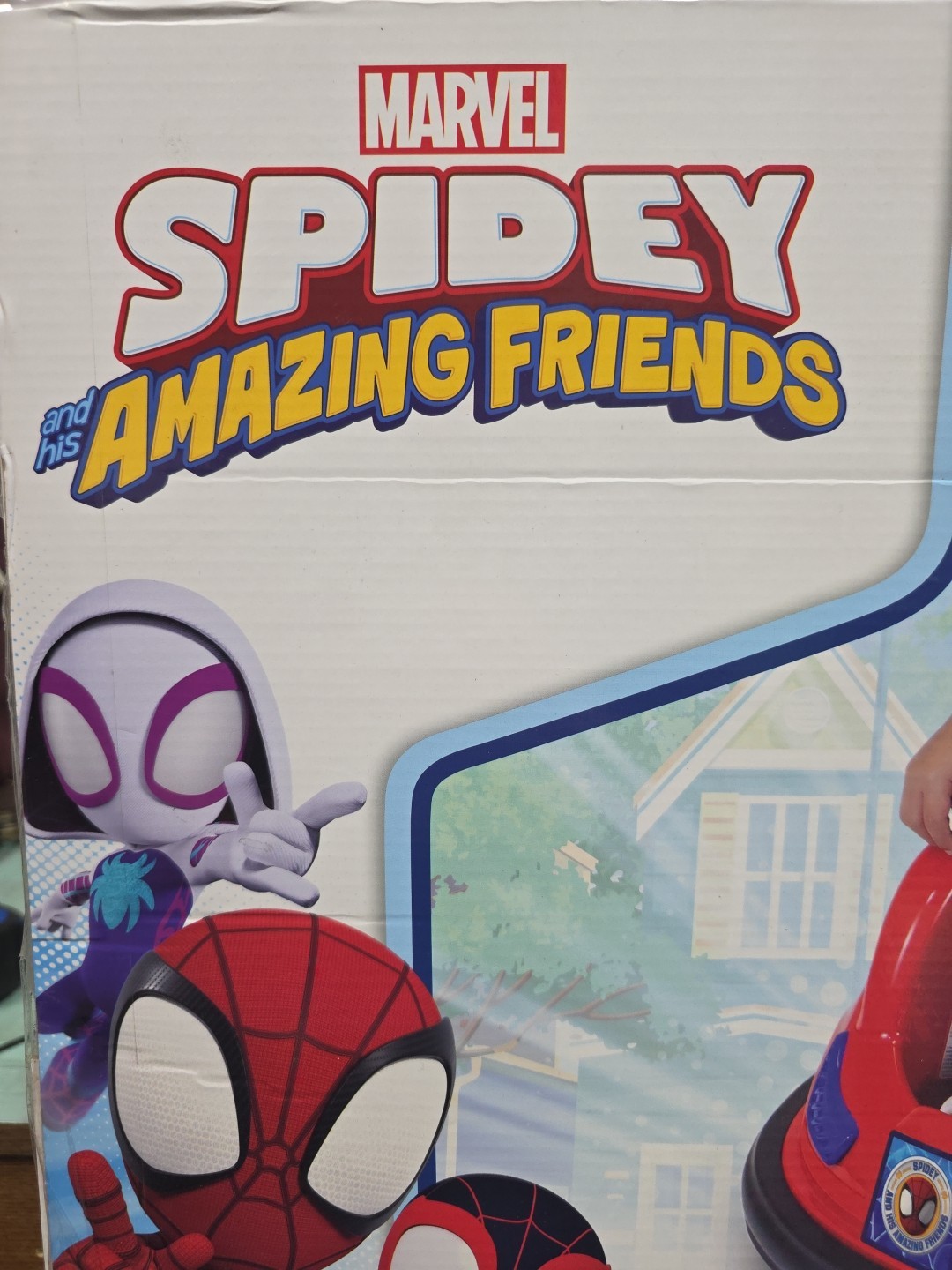 Spidey And His Amazing Friends Bumper Car Ride On 6 Volt NIB Marvel Disney Junio