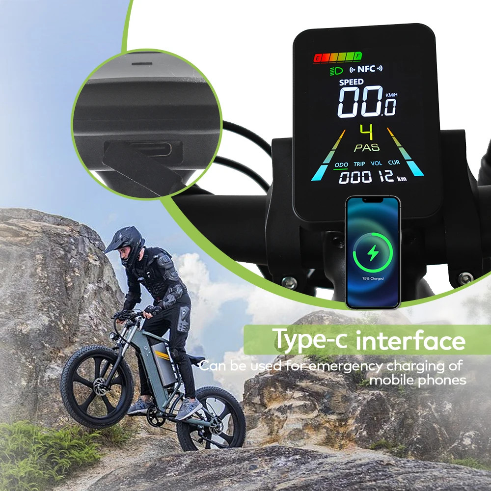 F3【UART2】Turn On The NFC Fatbike Screen E Bike LCD Display Electric Scooter Spee