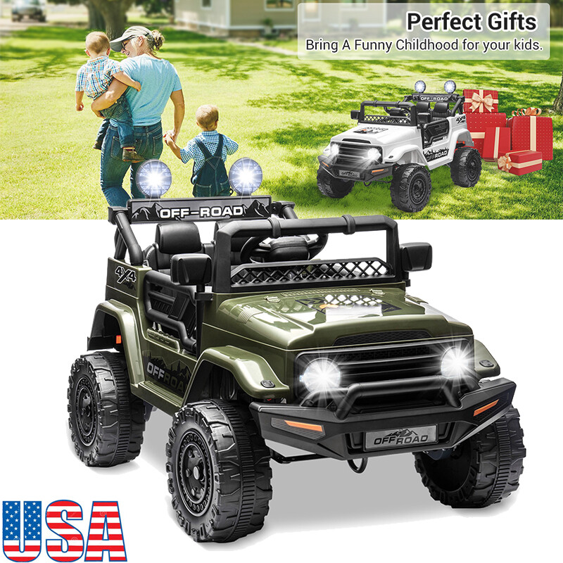 12V Kids Ride On Car 2 Seater Electric Vehicle Toy Truck Jeep w/ Remote Control