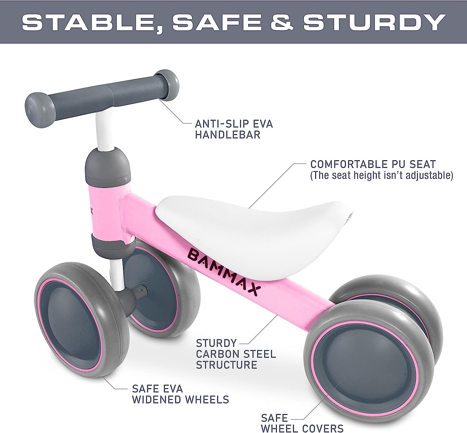 Tykebike® Baby Balance Bike | Ride-On Toy for Toddlers 1-2 Years – Lightweight