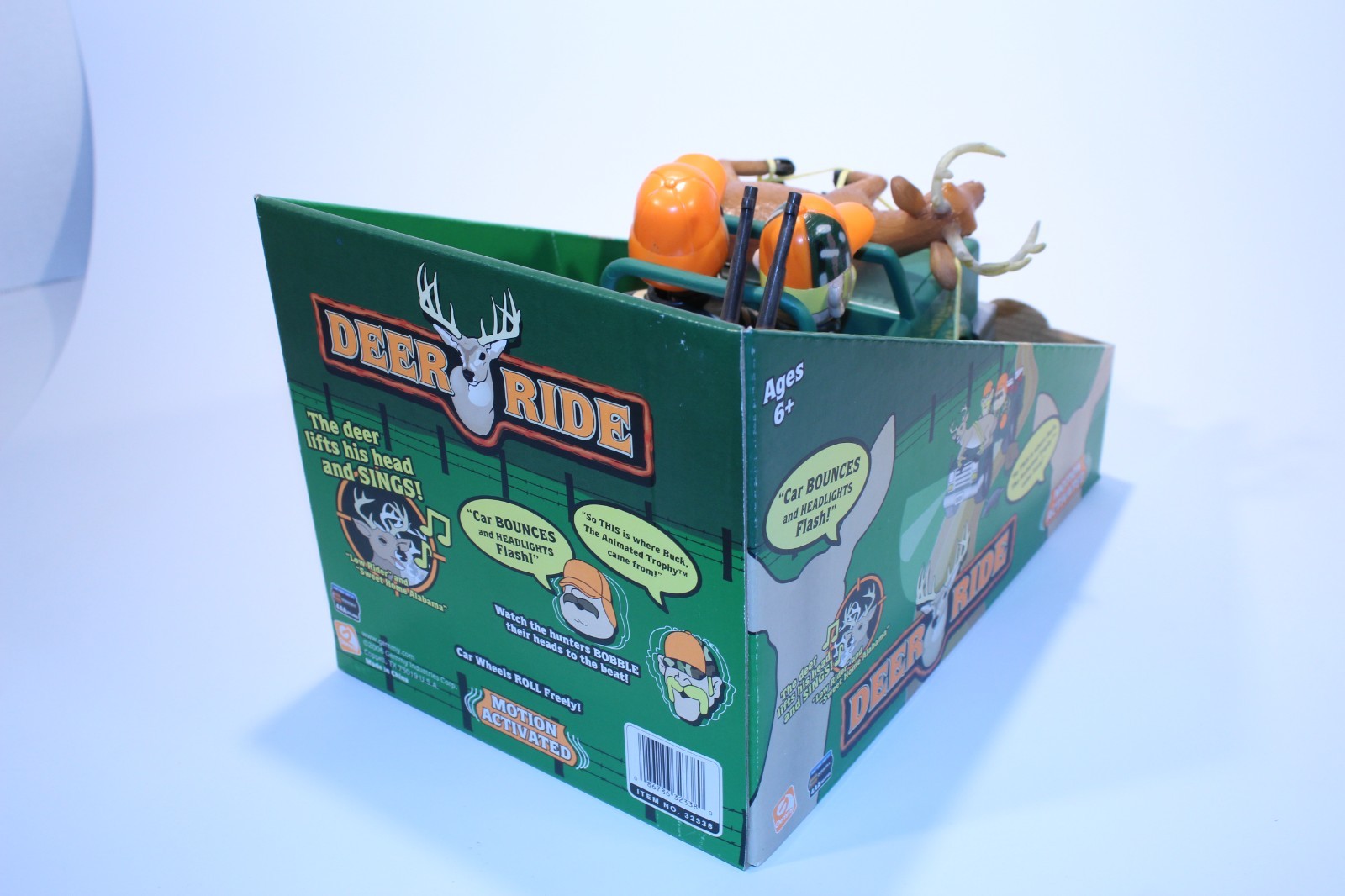 Gemmy Deer Ride Motion Activated Singing Buck Works Except Bouncing New Batt.