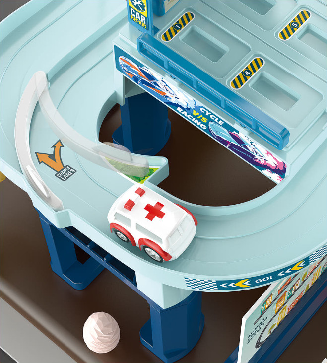 Interactive Steering Wheel Control Race Track Toy for Toddlers (Cars Sold Separa