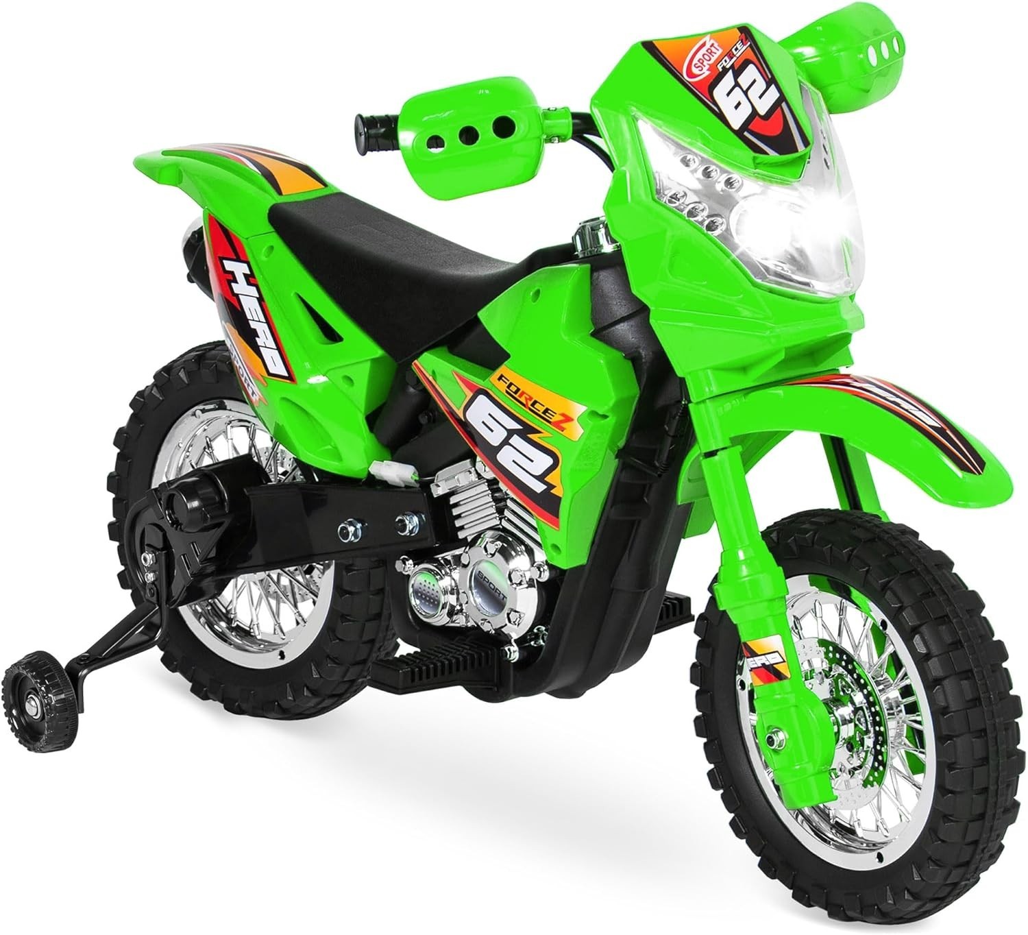 Best Choice Products Kids 6V Ride-On Motorcycle w/ Lights, Sounds,Training Wheel