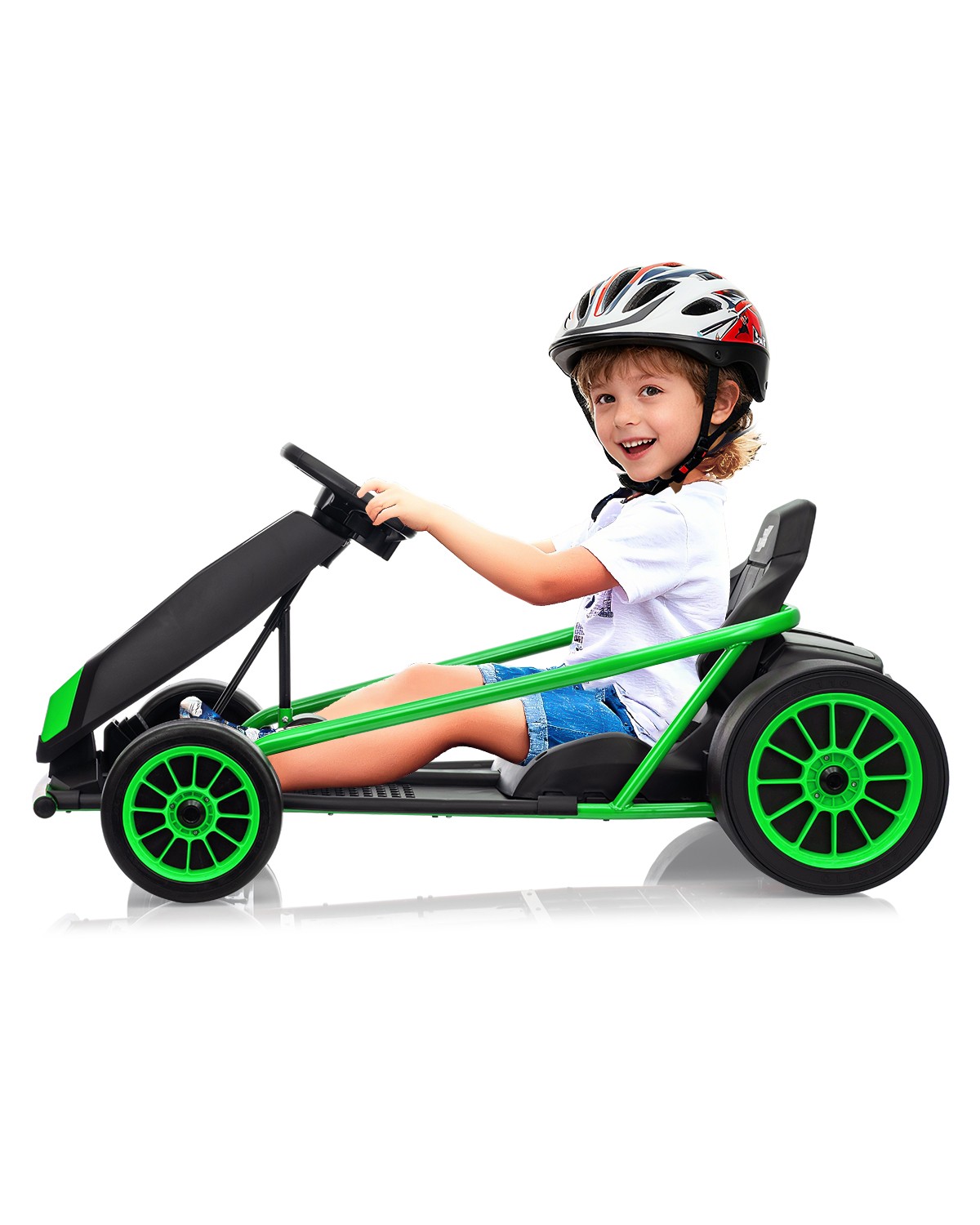 Ride On Go Kart for Kids,Fast Drifting Circling Car,Electric Ride Toy Slow-Green