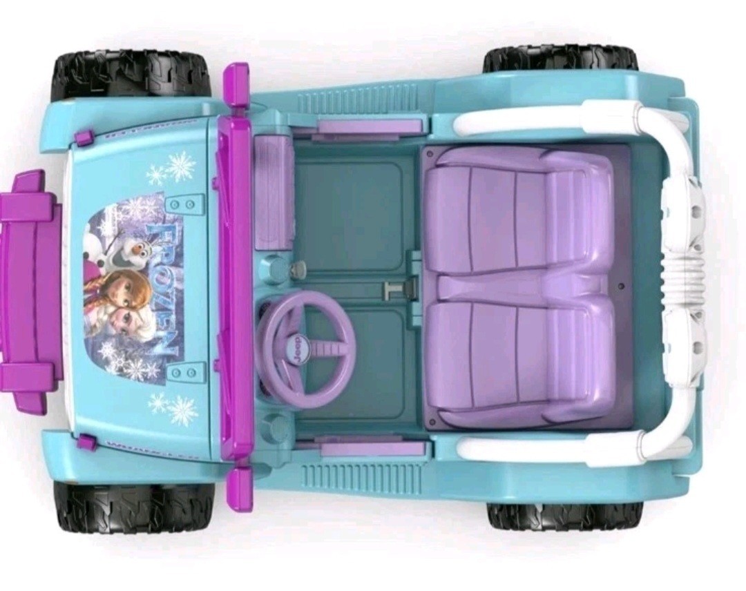 PowerWheels Disney Frozen Jeep Wrangler 12V Battery Powered Ride On Ages 3+ NEW