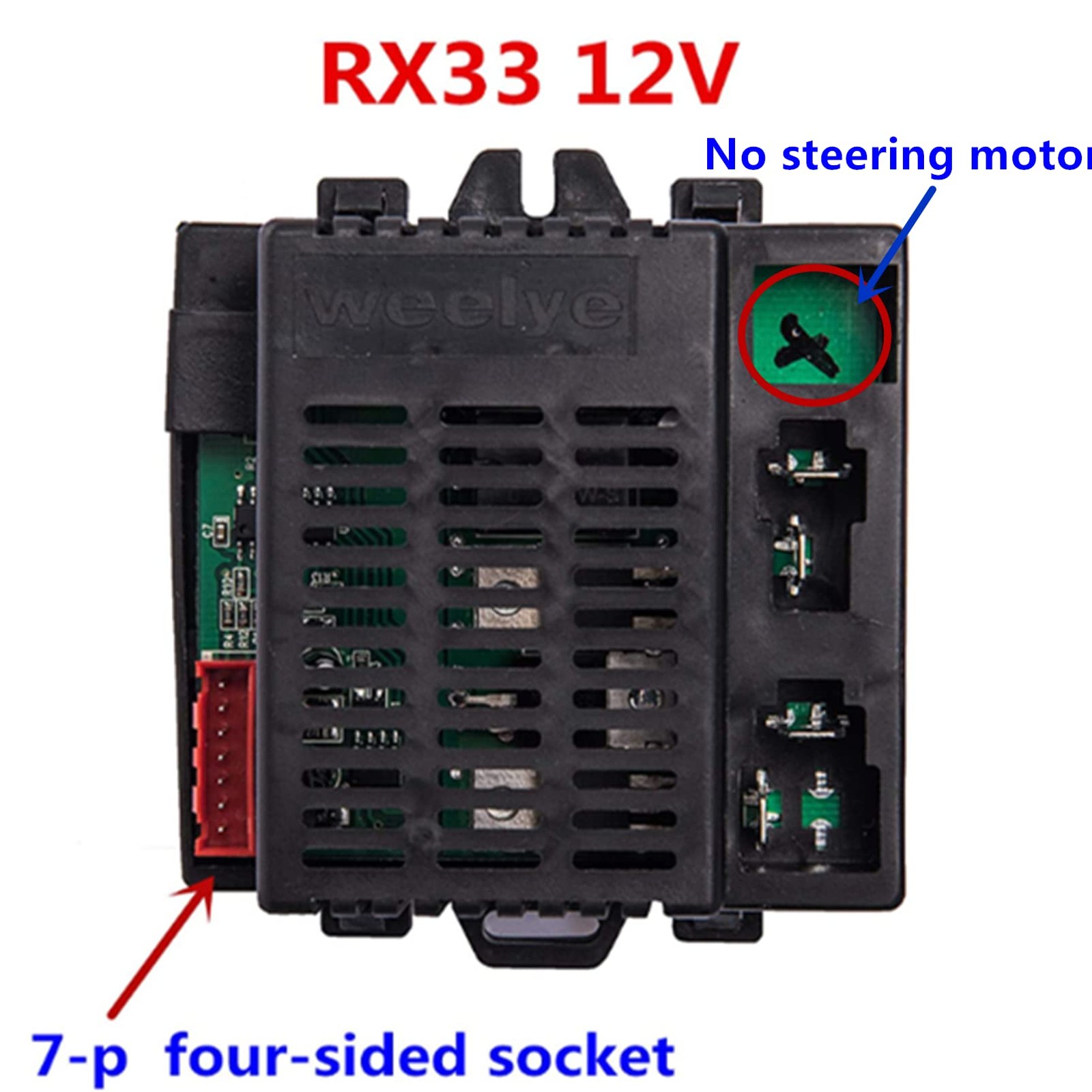 weelye RX33 12V 2.4G Bluetooth Receiver Controller Control Box Large