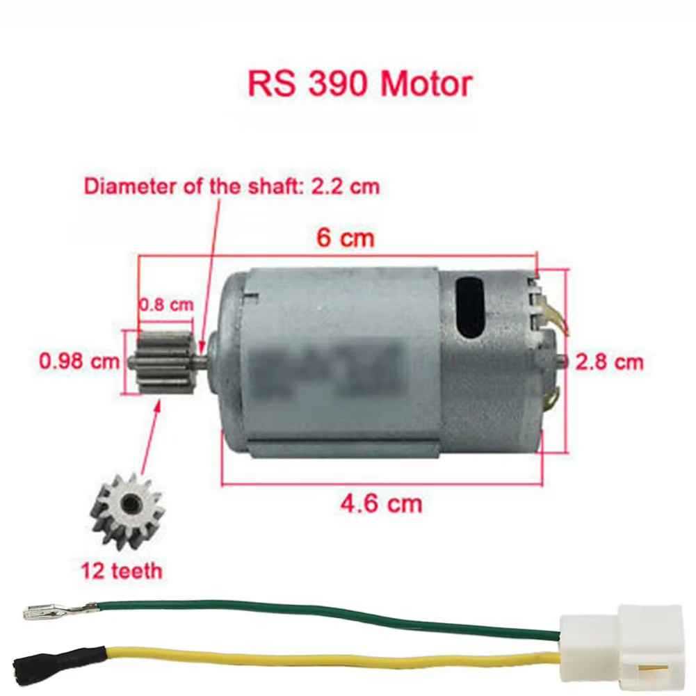 Motors for Kids Electric Car RS550 RS390 RS380 24V 12V 6V DL555 10/12 Teeth Chil