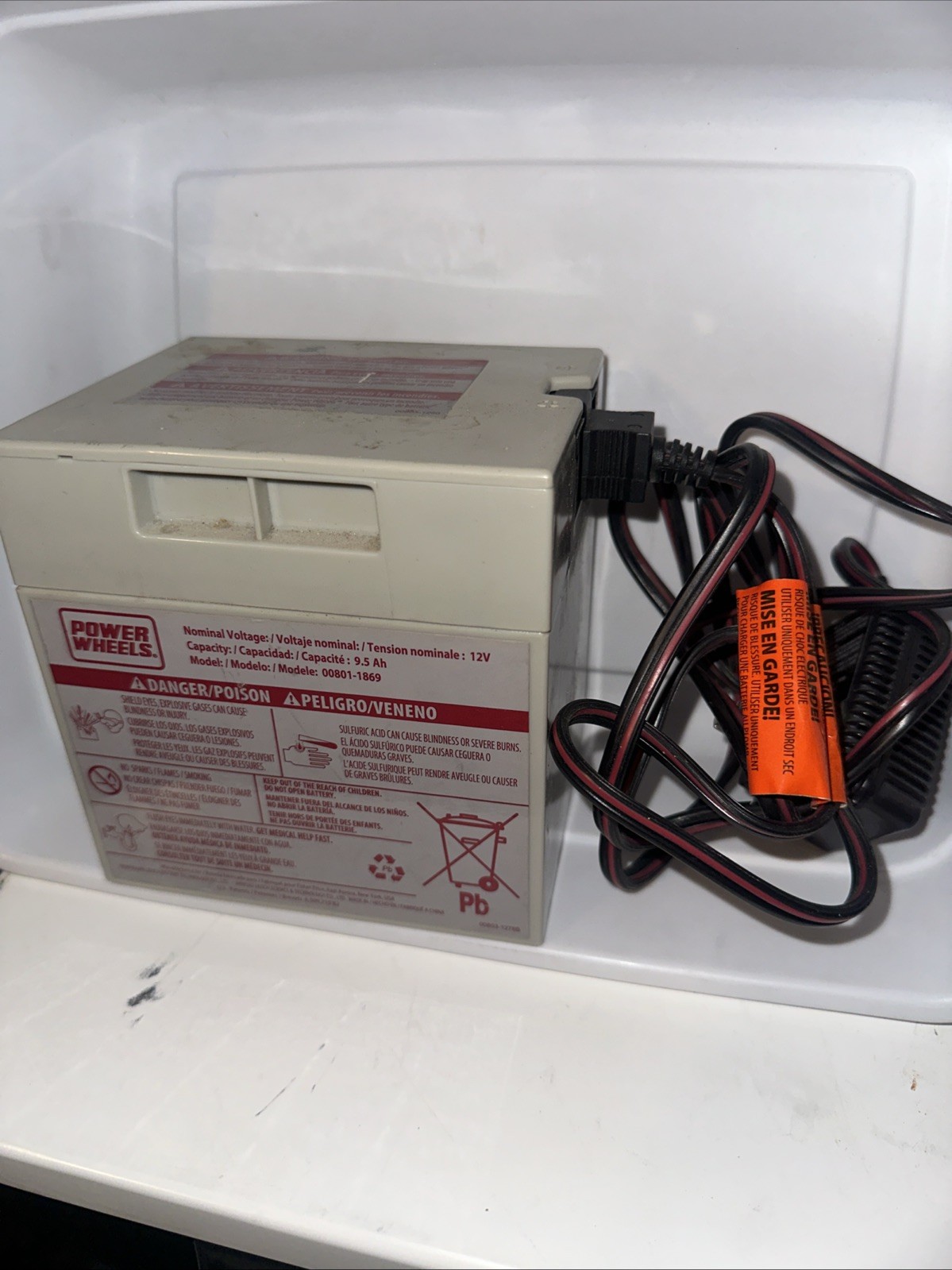 12-Volt 9.5-Ah Rechargeable Battery Ride-On Power Wheels Fisher-Price Charger