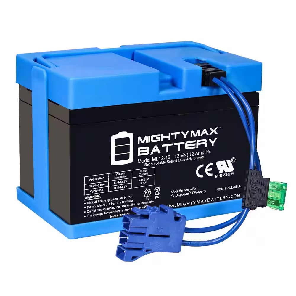 12-Volt 12Ah Replacement Battery Compatible with Peg Perego Riding Car