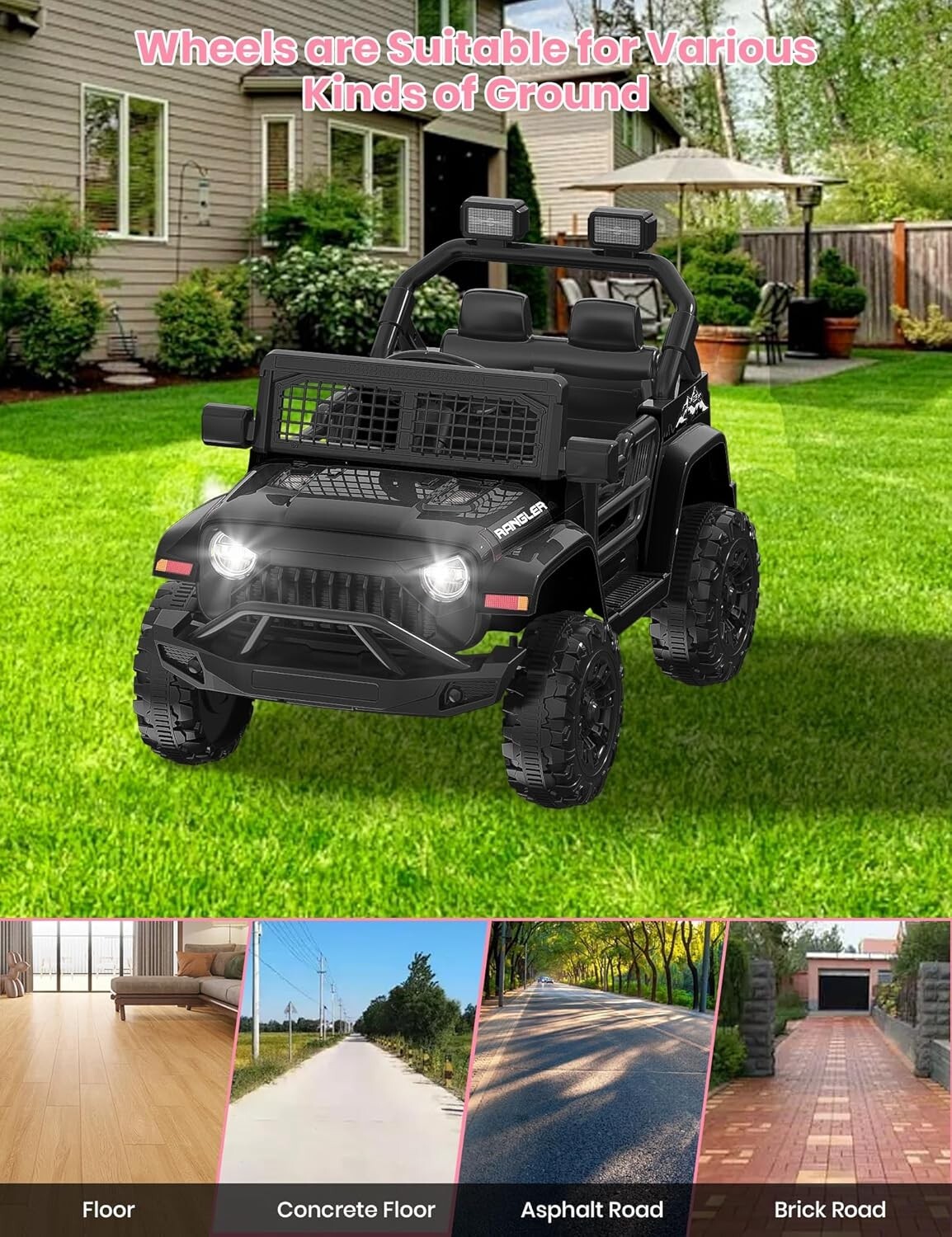 12V Ride on Truck Car w/Parent Remote Control Limited Free Shipping