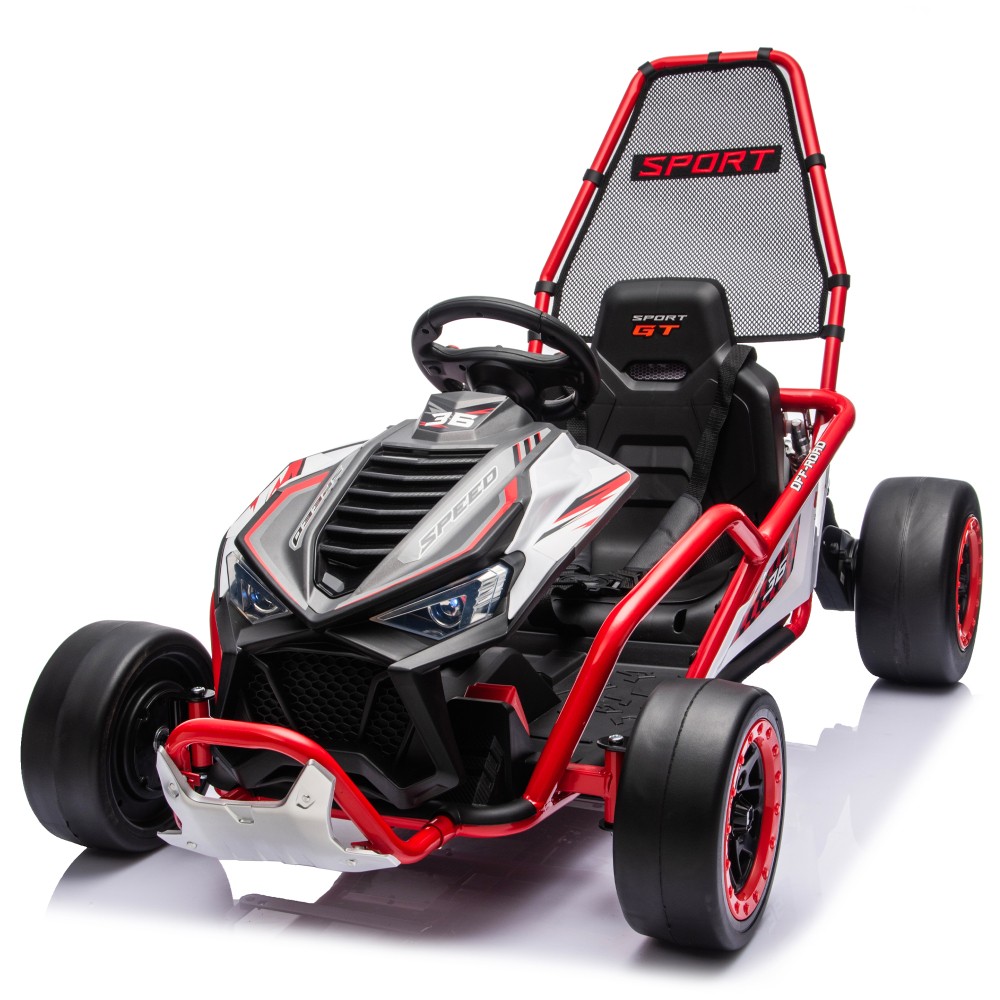 24V 400W Electric Ride on Toy Crazy Go Cart Drift Car 5-7.5 MPH for Kids 6-12