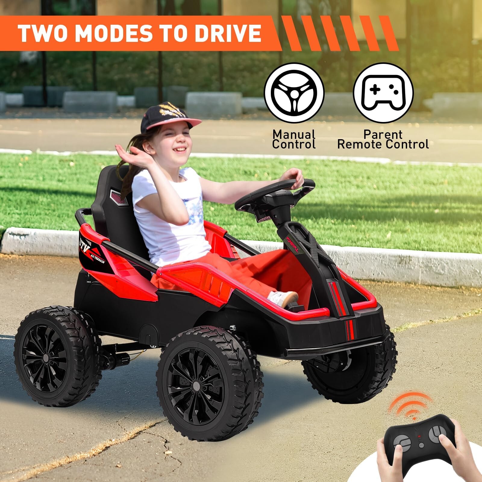 24V Kids Ride on Toy Electric Car Battery Power Wheel UTV w/Remote Control Music