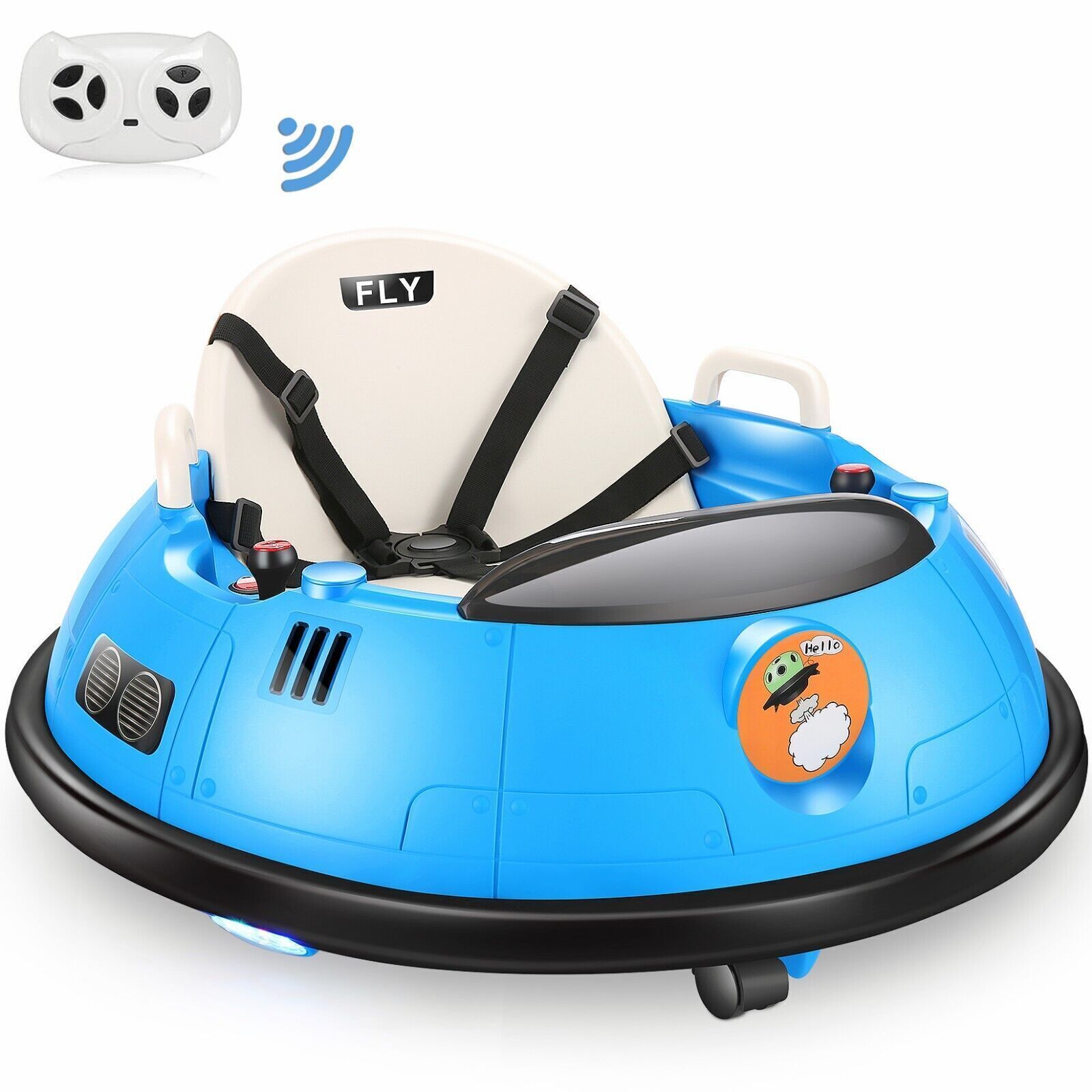 12V Electric Bumper Car for Kids, Baby Bumping Toy Car with Remote Control Gift