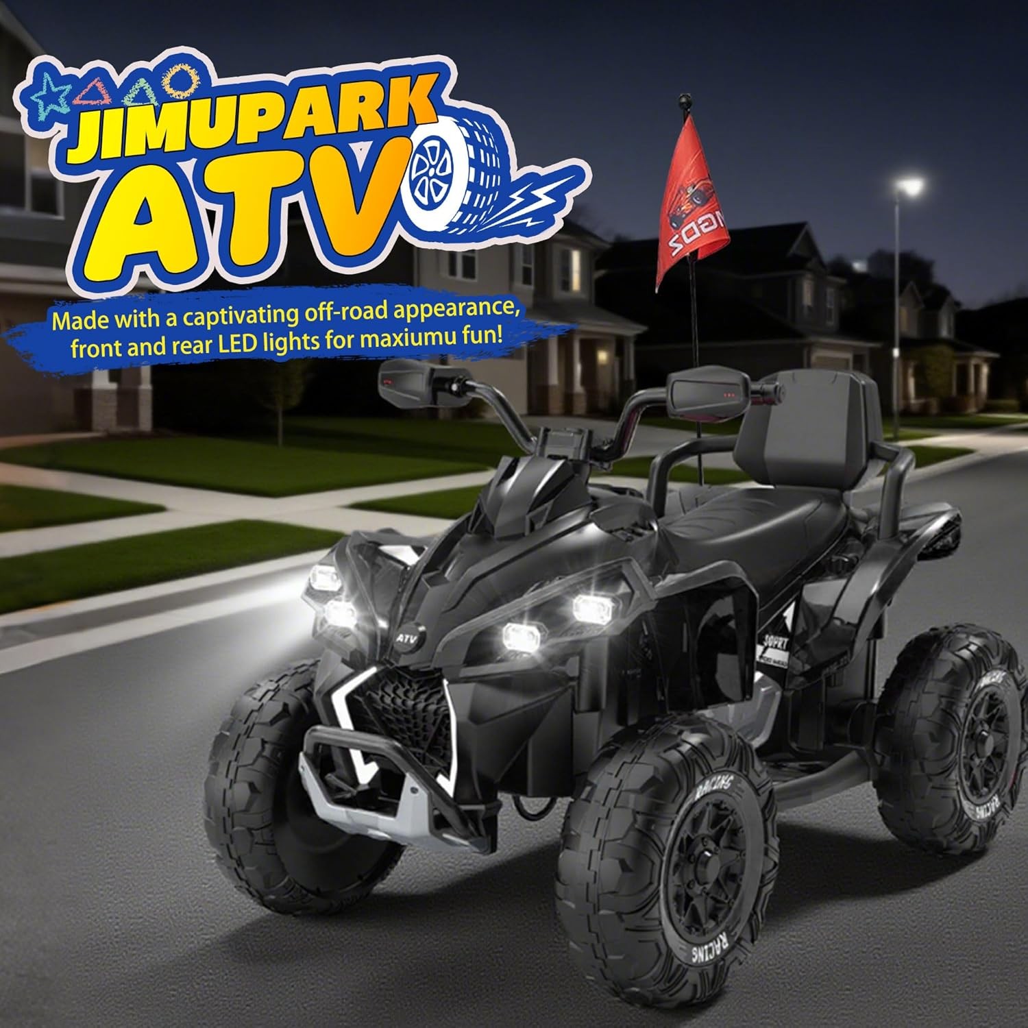 24V Ride on Car Electric Off-road ATV Battery Power Quad Car for Kids Age 3-12
