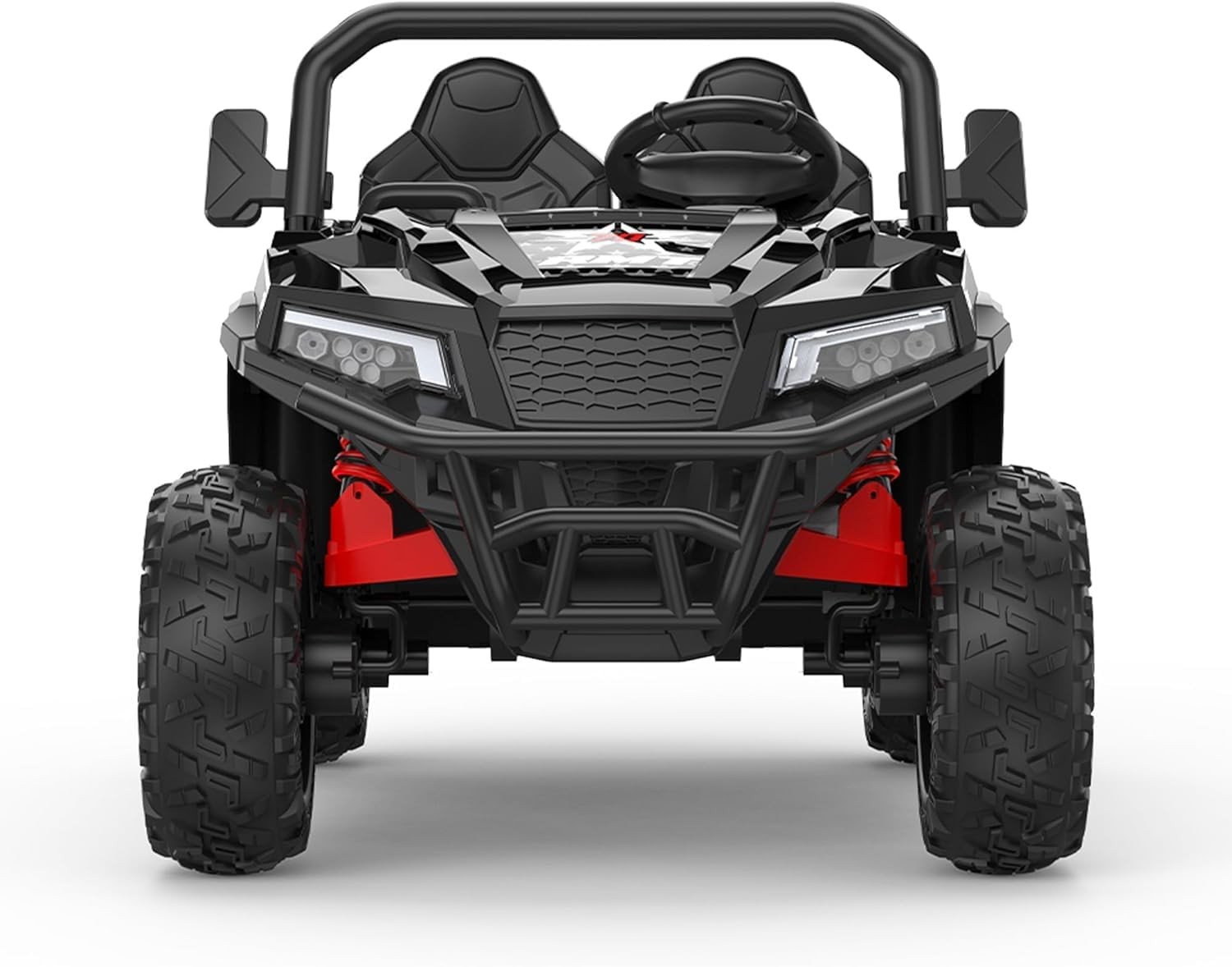 24V Ride On Truck for Kids w/ Remote, 4WD, LED Lights,Bluetooth,Dump Bed,2 Seats