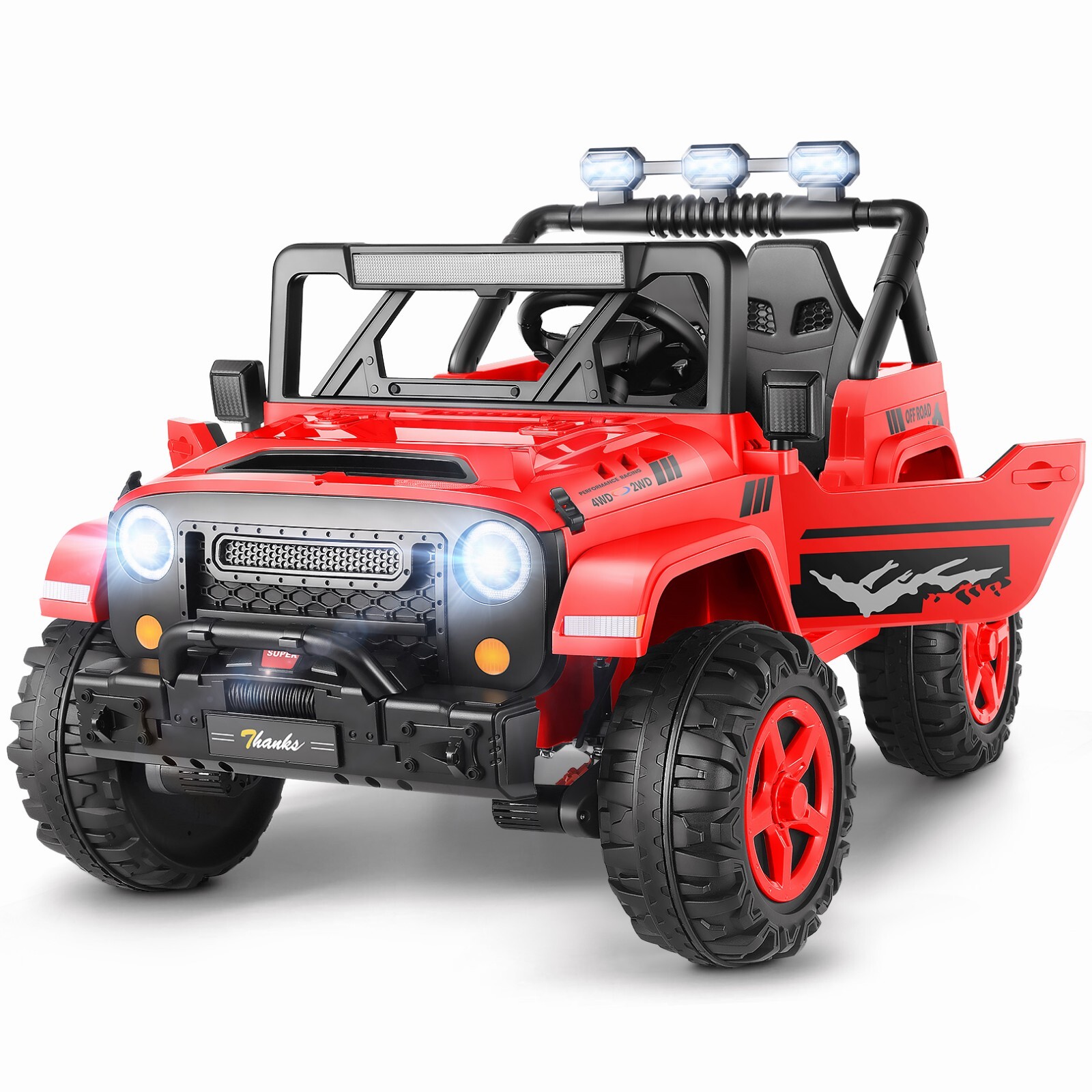 2 Seaters Ride On Truck for Kids 24V Battery Powered Electric Vehicle Toy Car #