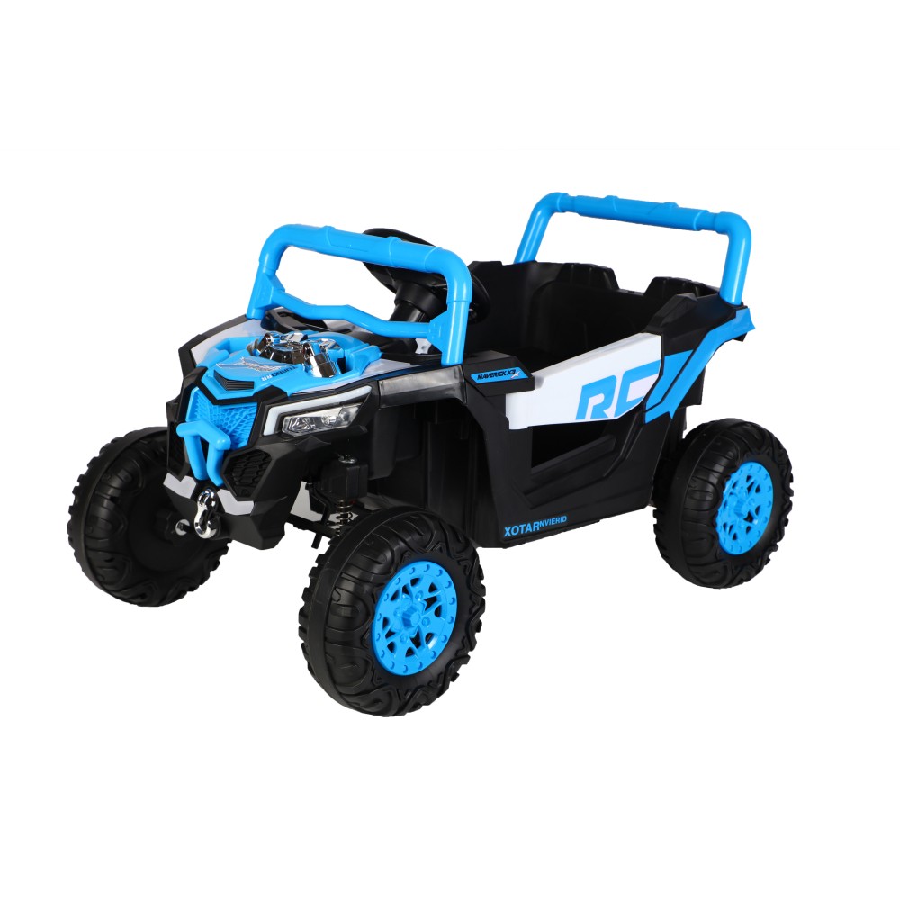 12V Kids Electric Ride On Car Blue 2.4G Remote Control Manual Drive Swing Toy