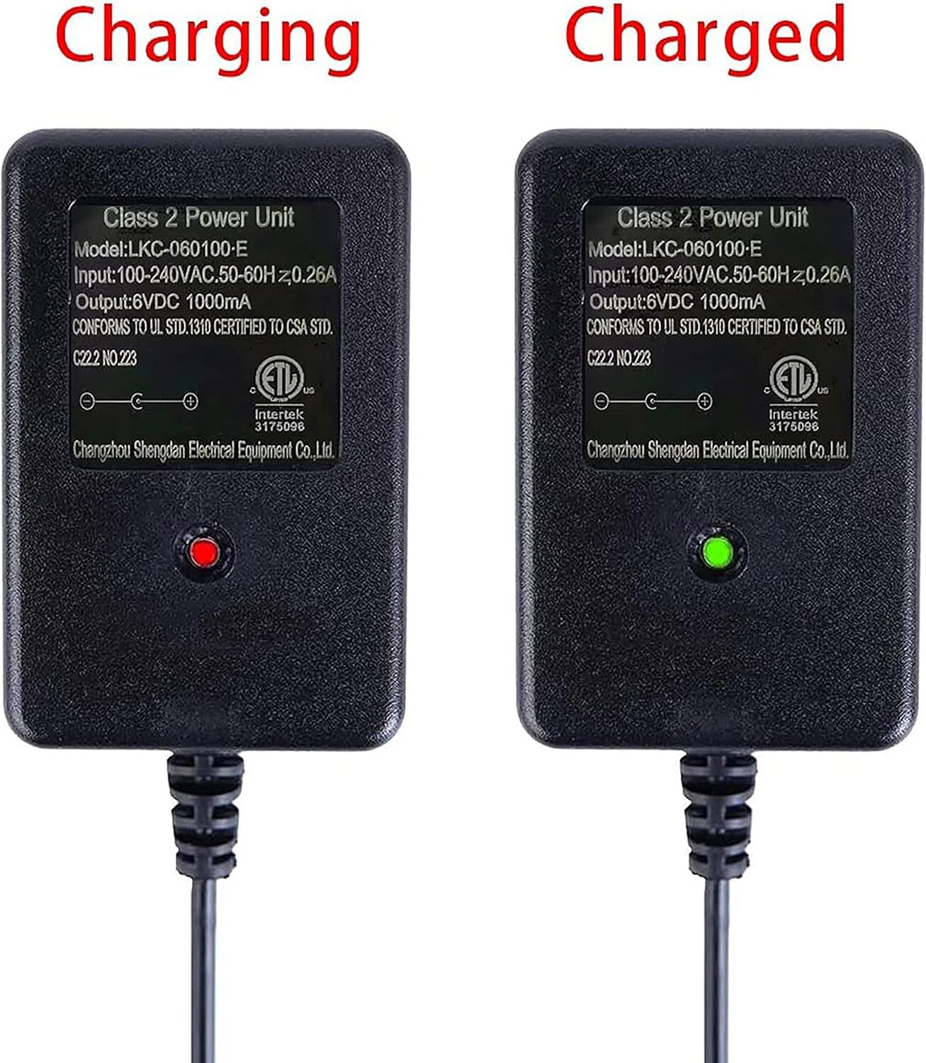 “6V Battery Charger for Ride on Toys, Kidzone, Flybar black “