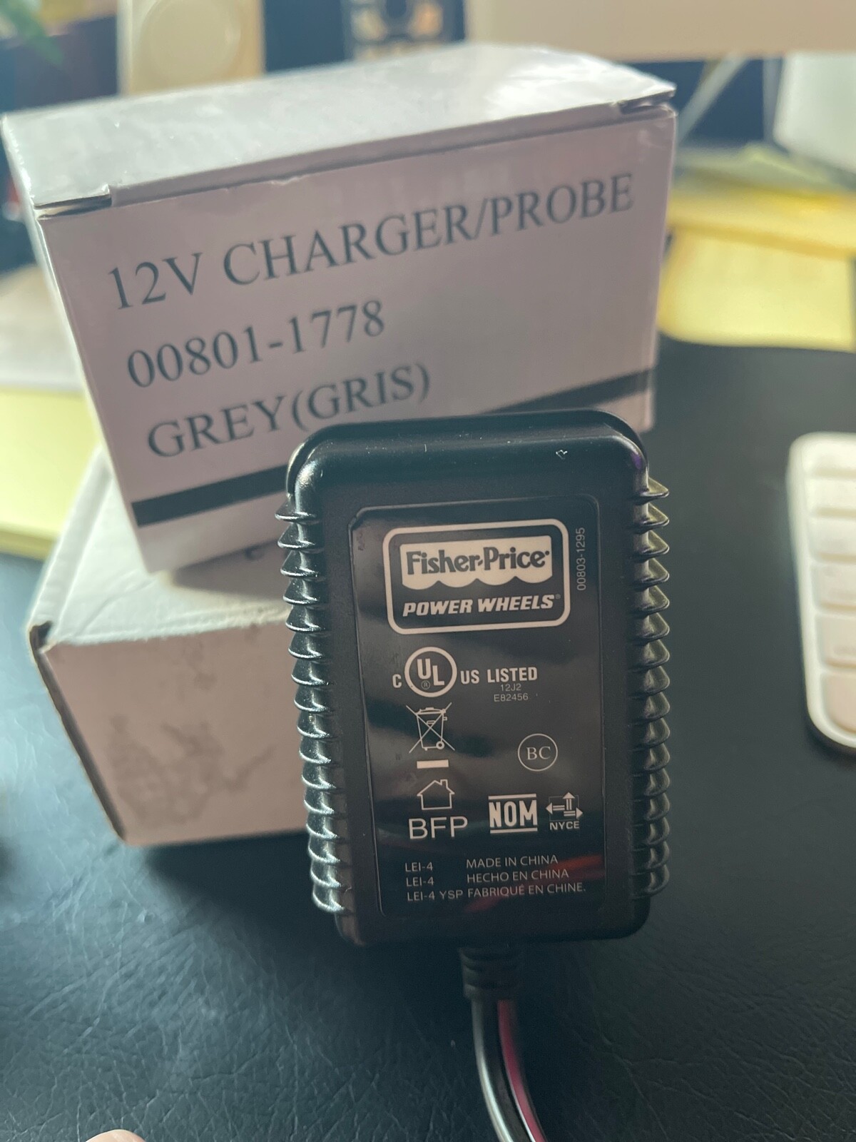 Fisher Price Power Wheels 12 volt Battery Charger Model 00801-1778 Original OEM!