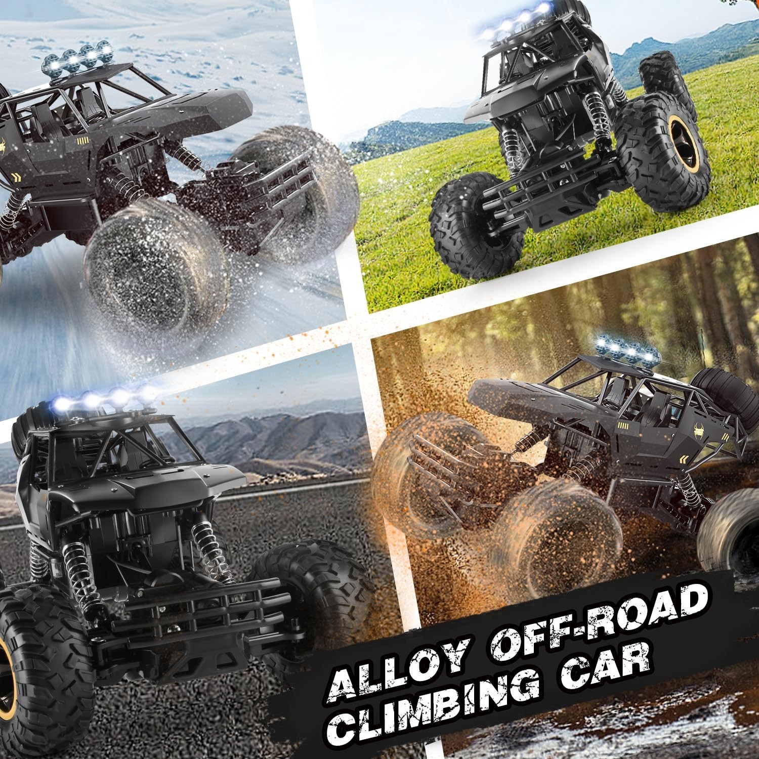 Jiakora RC Cars Remote Control Car 1:12 Off Road Truck, Metal Shell LED Headl…