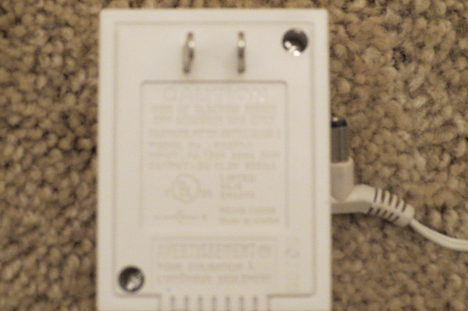 Telephone Power Supply Class 2 Model HADW-1 Output: 11.2V 900mA