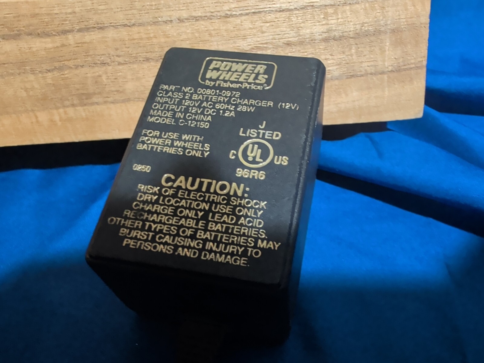 Original Fisher Price 00801-0972 Power Wheels 12V Battery Charger C-12150 Tested