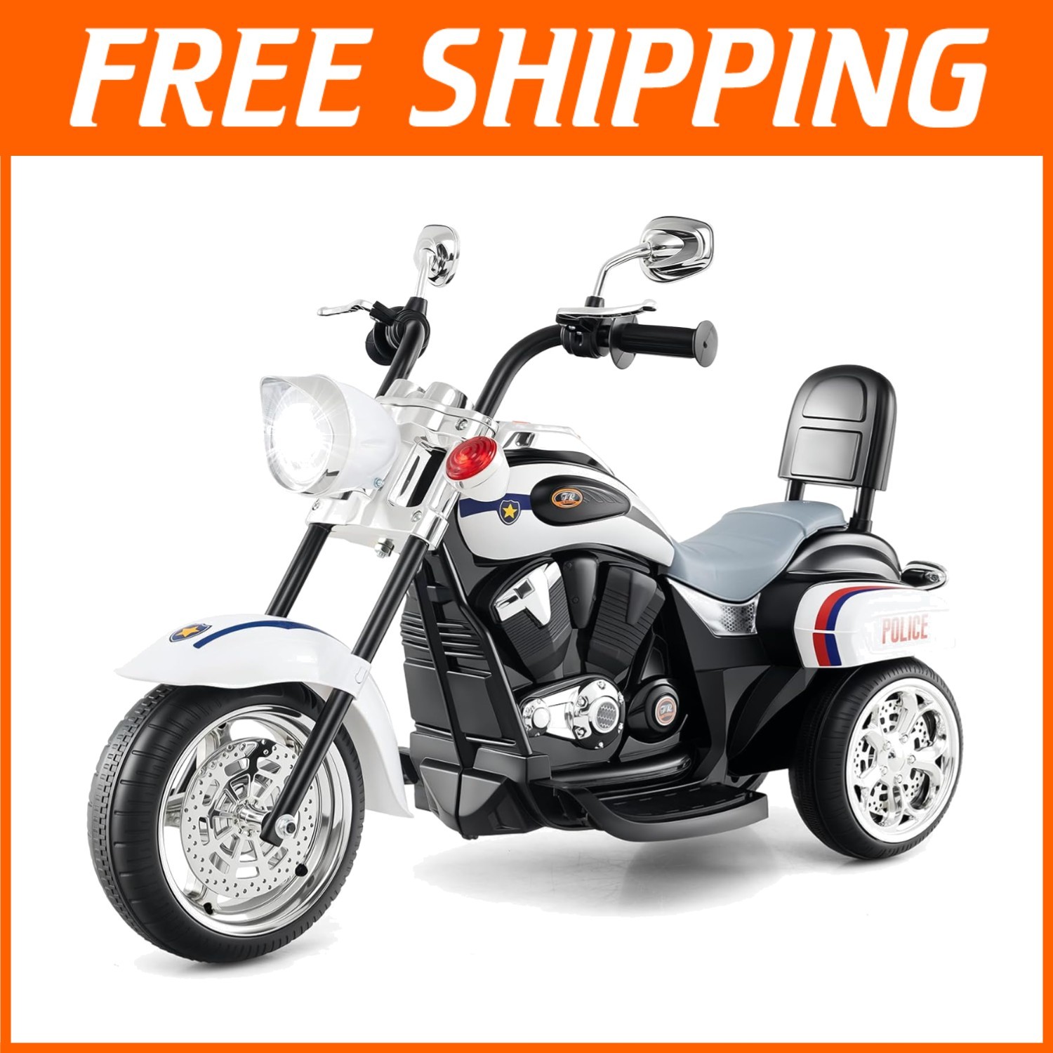 Certified Kids Motorcycle w/ Headlight & Horn