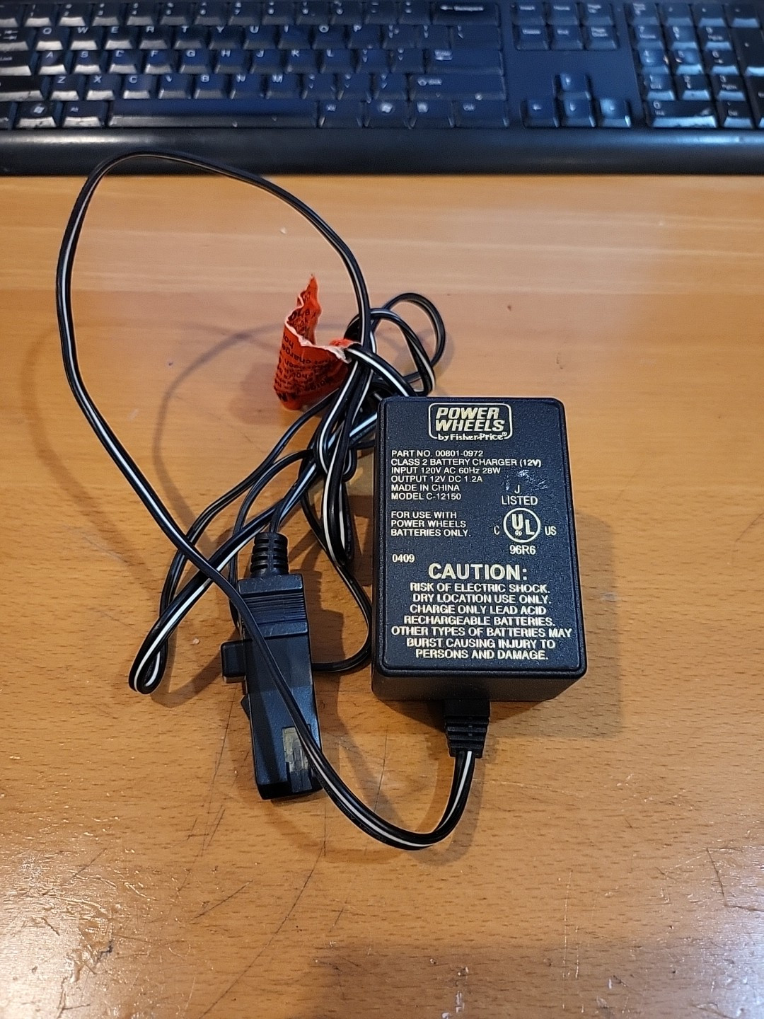 Fisher Price Power Wheels 00801-0972 Class 2 12V Charger Model C-12150