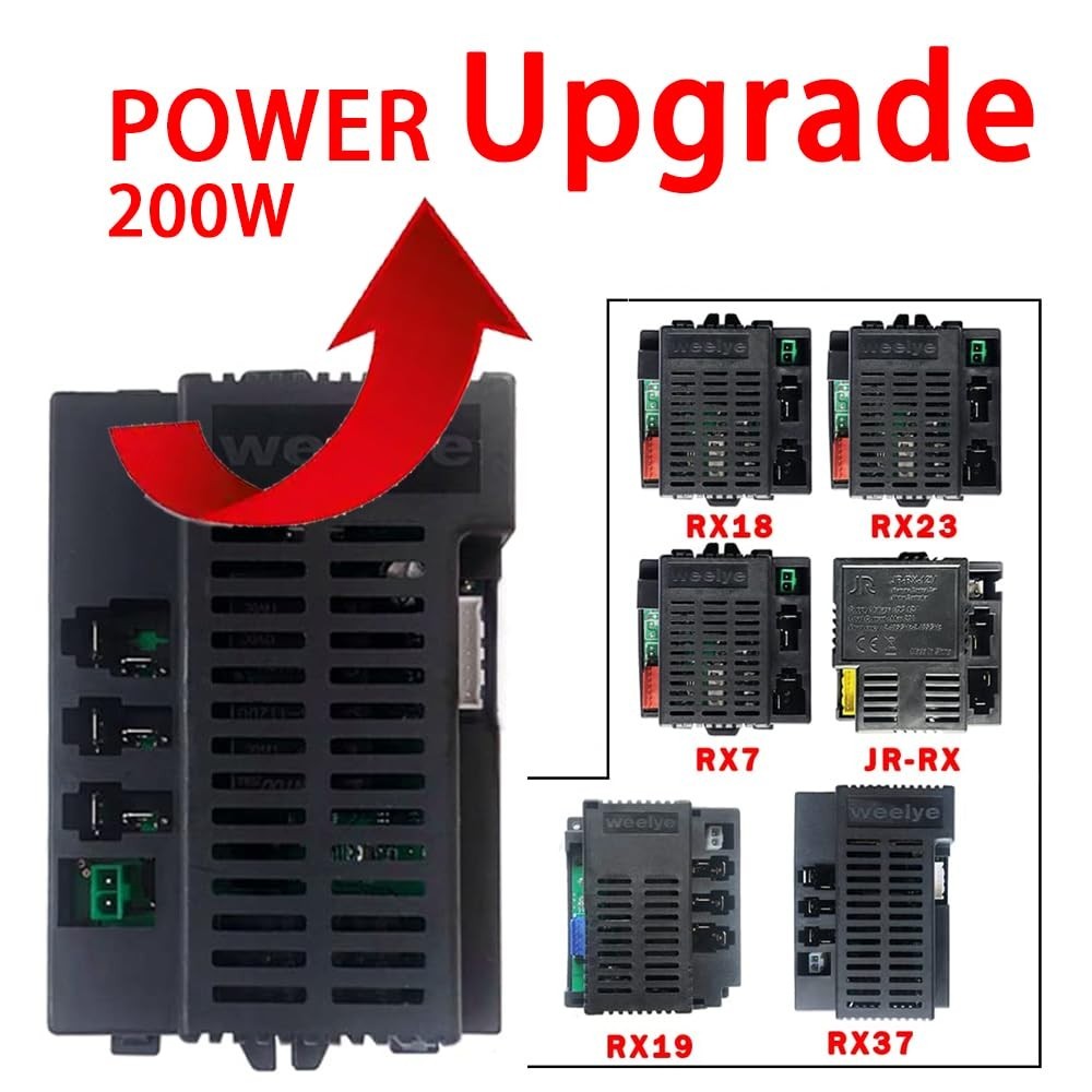 12V Power Wheels Control Box Upgrade Kit, 200W High Power Ride-On Controller wit